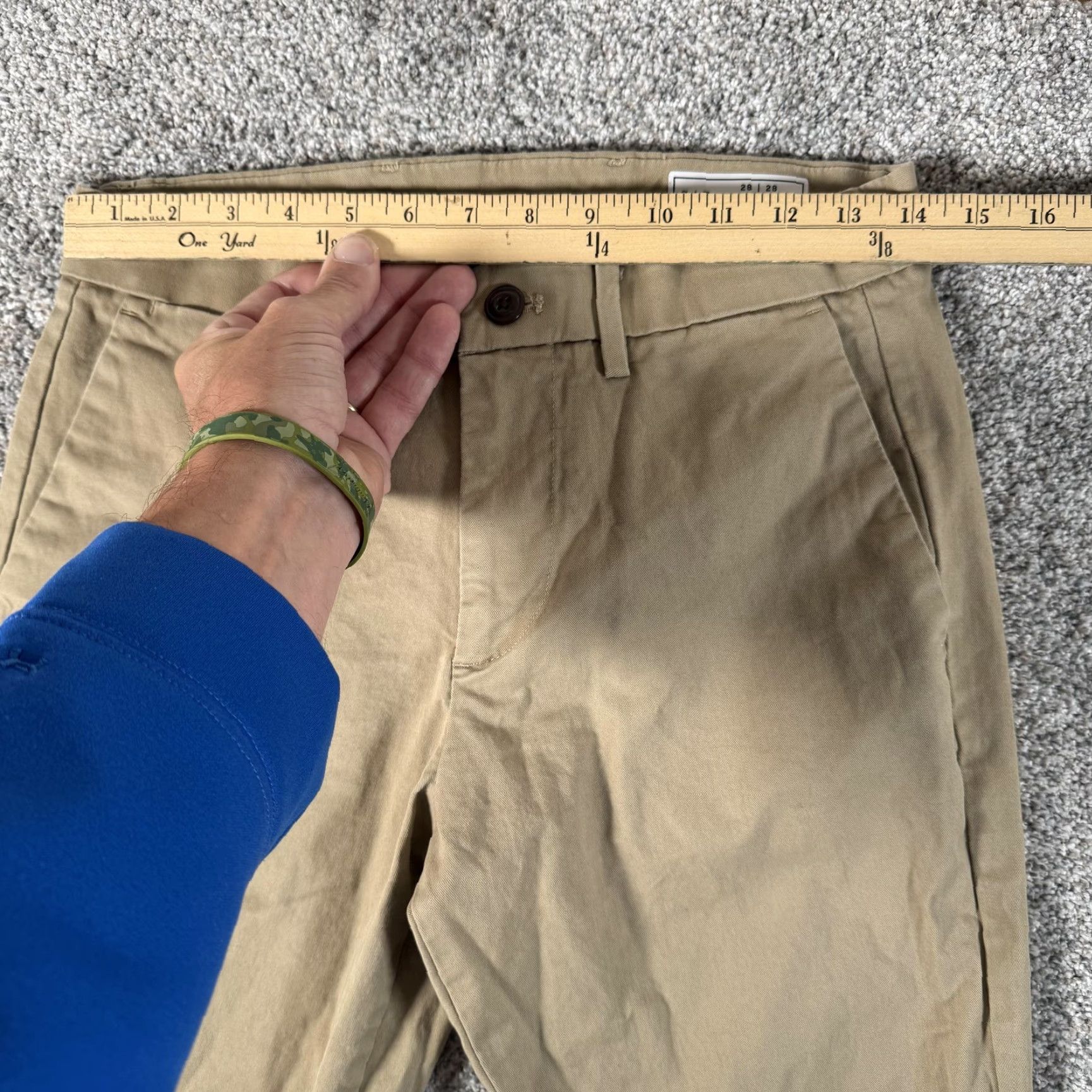 Gap Gap Pants Khaki 28x27.5 Straight Performance Chino Flat Front Regular Mens 28 Inseam 28in Cotton Spandex Stretch Flat Front Pockets Beige Beige Size US 28 / EU 44 - 2 Thumbnail