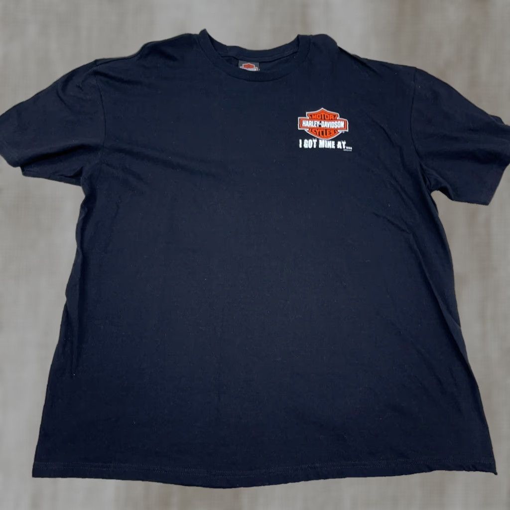 Harley Davidson Harley-Davidson Shirt Men XL Black Tee Graphic Print 80s Retro Biker Motorcycle USA Logo Mens Size US XL / EU 56 / 4 - 1 Thumbnail