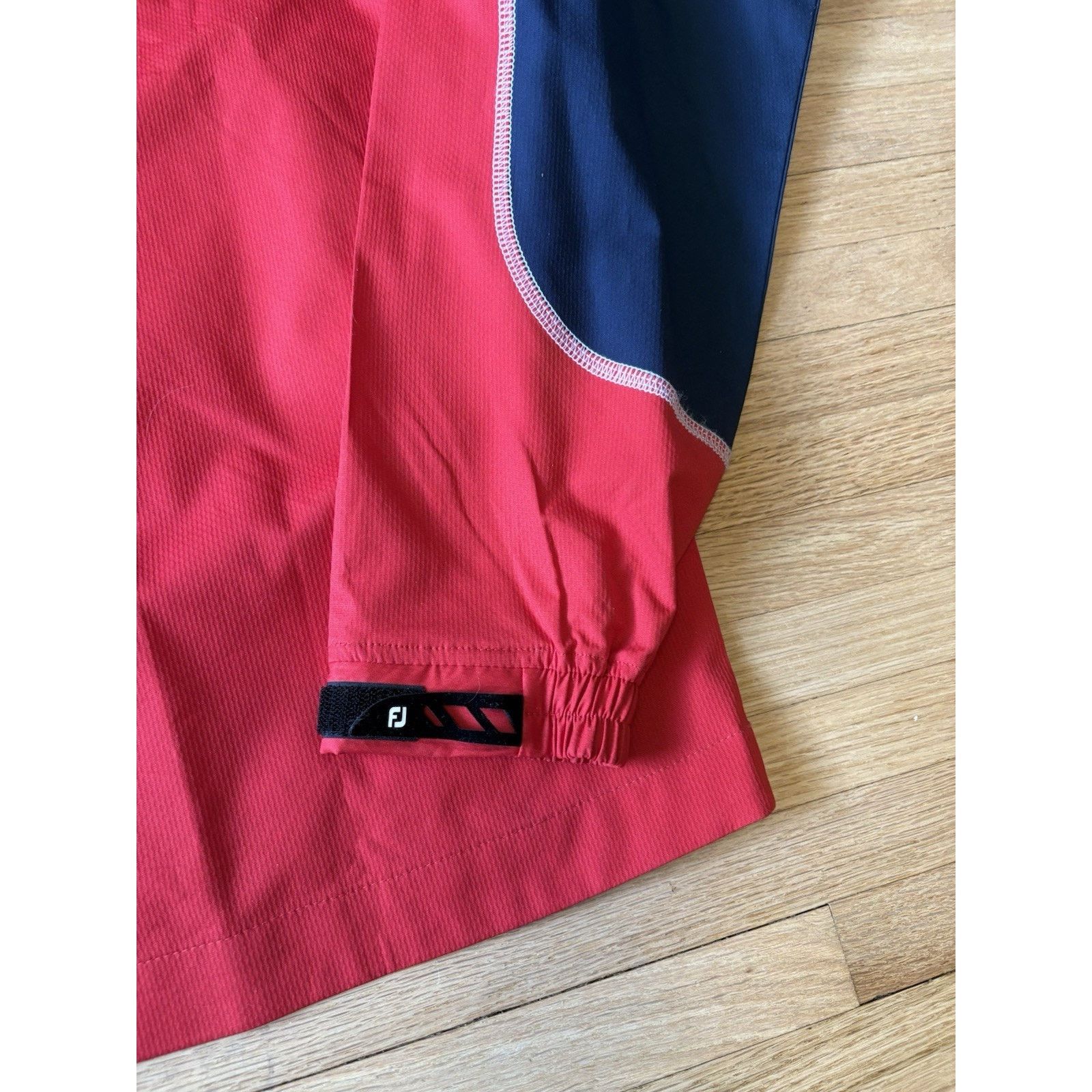 Footjoy FootJoy Pullover Jacket Mens L Red Navy Half Zip Windbreaker Size US L / EU 52-54 / 3 - 6 Thumbnail