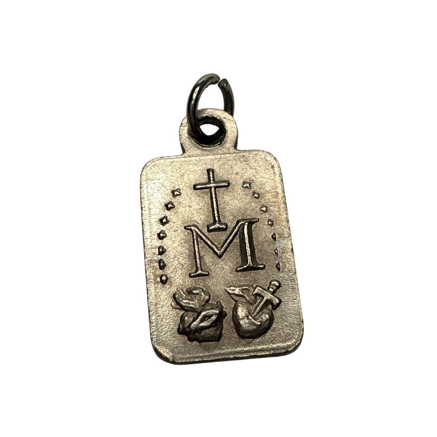 Other Vintage Religious Medal Silver Tone Pendant ''Our Lady Of Me Size ONE SIZE - 4 Thumbnail