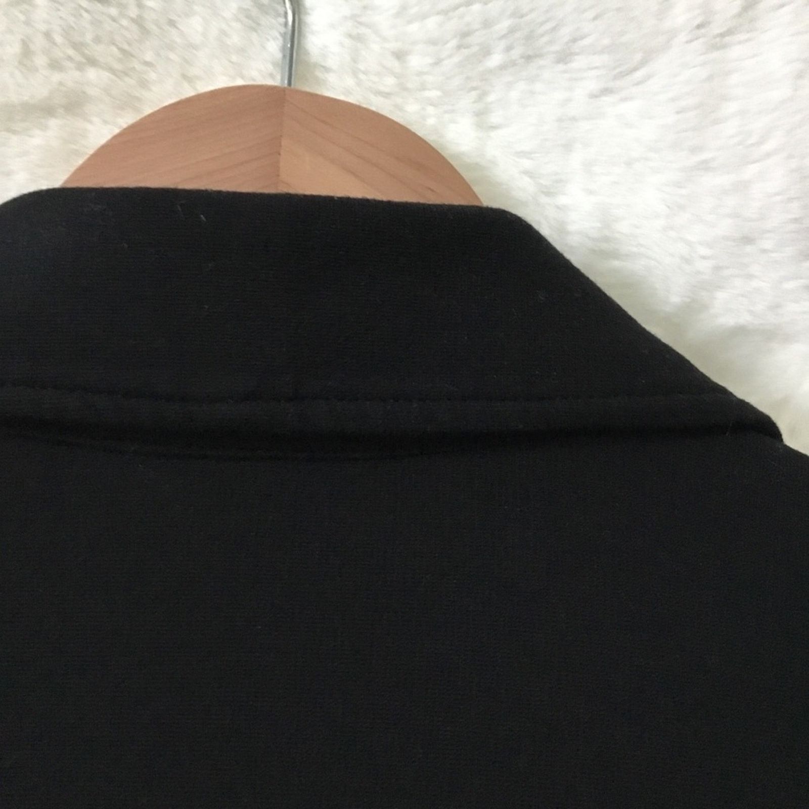 Chicos Chico's Black Double Row Hood w/ Eye Closure Blazer Size M / US 6-8 / IT 42-44 - 9 Thumbnail