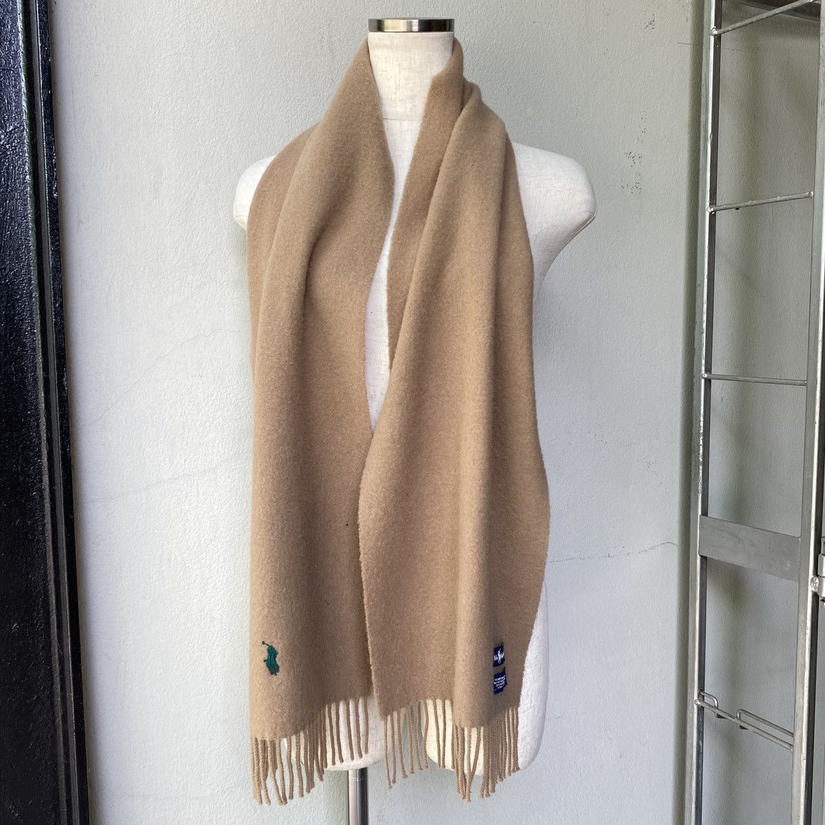 Polo Ralph Lauren Polo Polo Ralph Lauren Soft Taupe Pure 100%Wool Scarf Size ONE SIZE - 2 Thumbnail