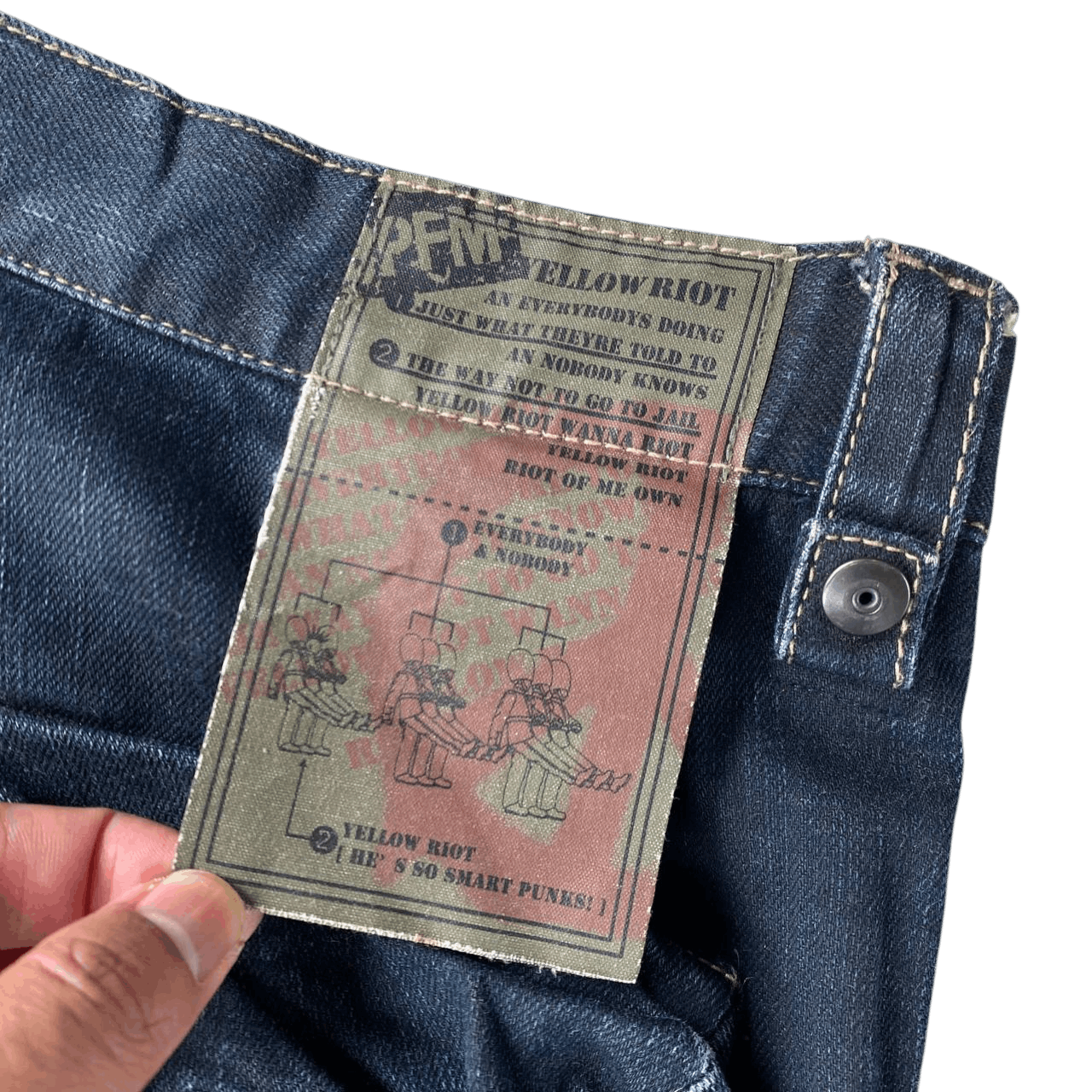 PPFM Rare Archival PPFM "Yellow Riot" Paratrooper Cargo Denim Size US 35 - 15 Thumbnail