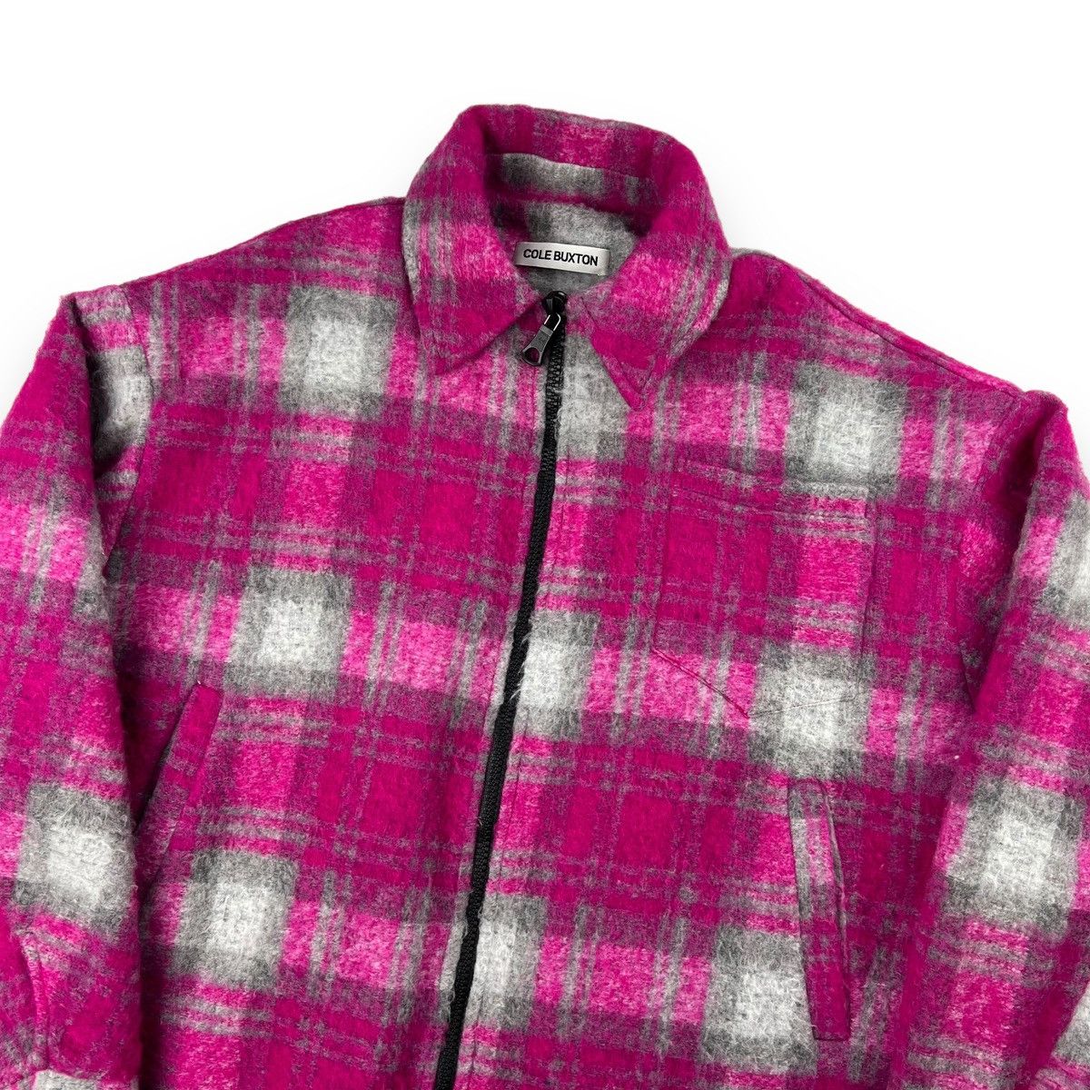 image of Cole Buxton Pink Flannel Overshirt Jacket, Men's (Size 2XL)