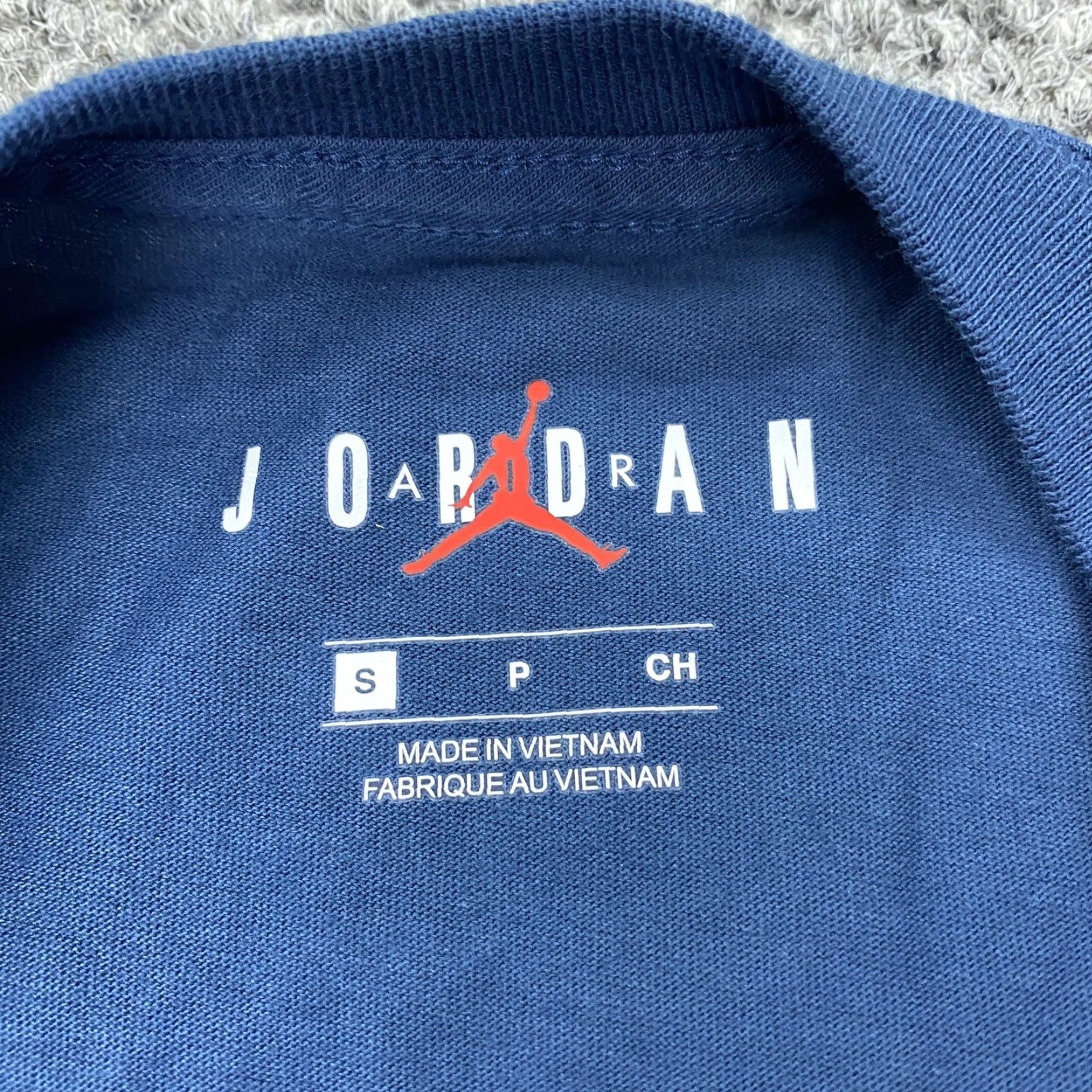 Jordan Brand Jordan Shirt Men Small Blue Graphic Tee Regular Fit Crew Neck Sports Streetwear Mens Size US S / EU 44-46 / 1 - 5 Thumbnail