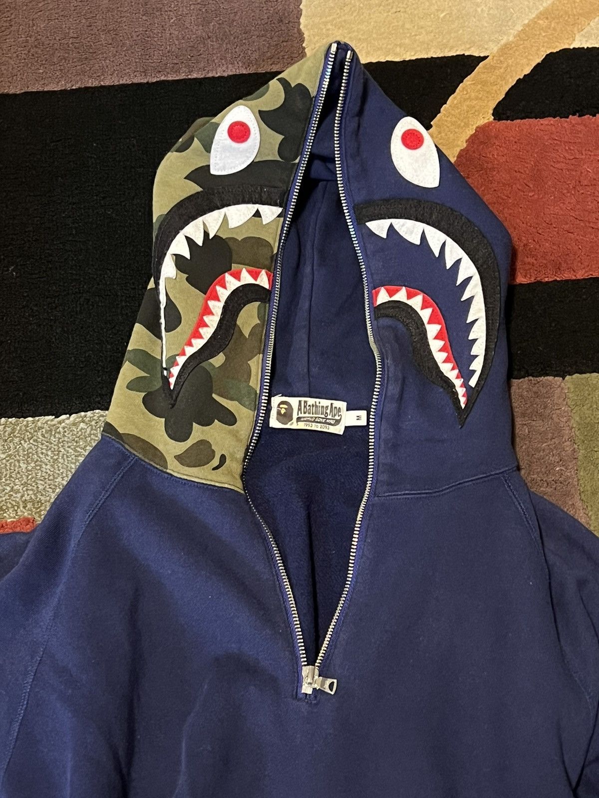 Camo Shark Half Zip Hoodie