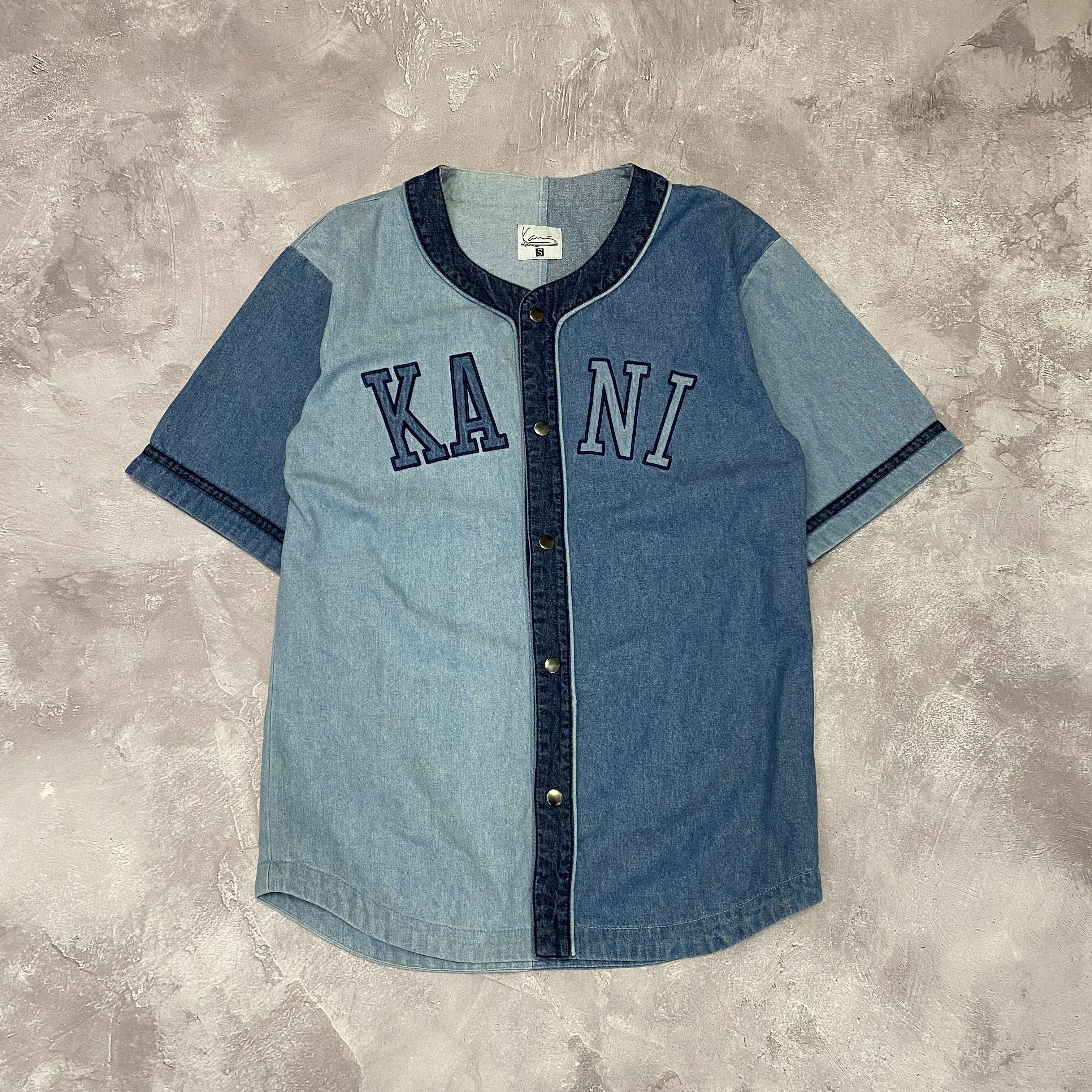 Karl Kani Karl Kani Denim Jersey Tee Big Logo Size US S / EU 44-46 / 1 - 1 Thumbnail