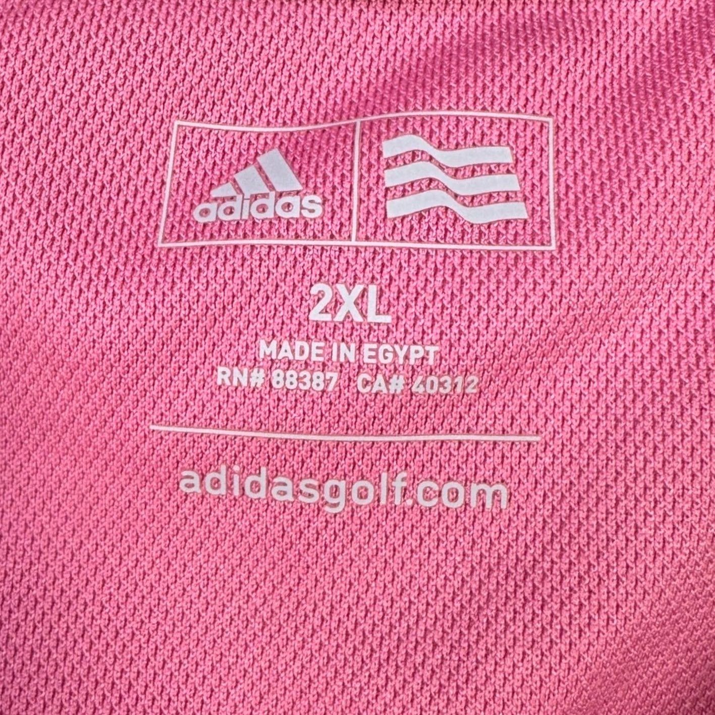Adidas Adidas Adult Mens Golf Polo Shirt 2XL Pink Performance Logo Rugby NEW Polo Shirt Men's Golf Pink 2XL Adidas Size US XXL / EU 58 / 5 - 4 Thumbnail