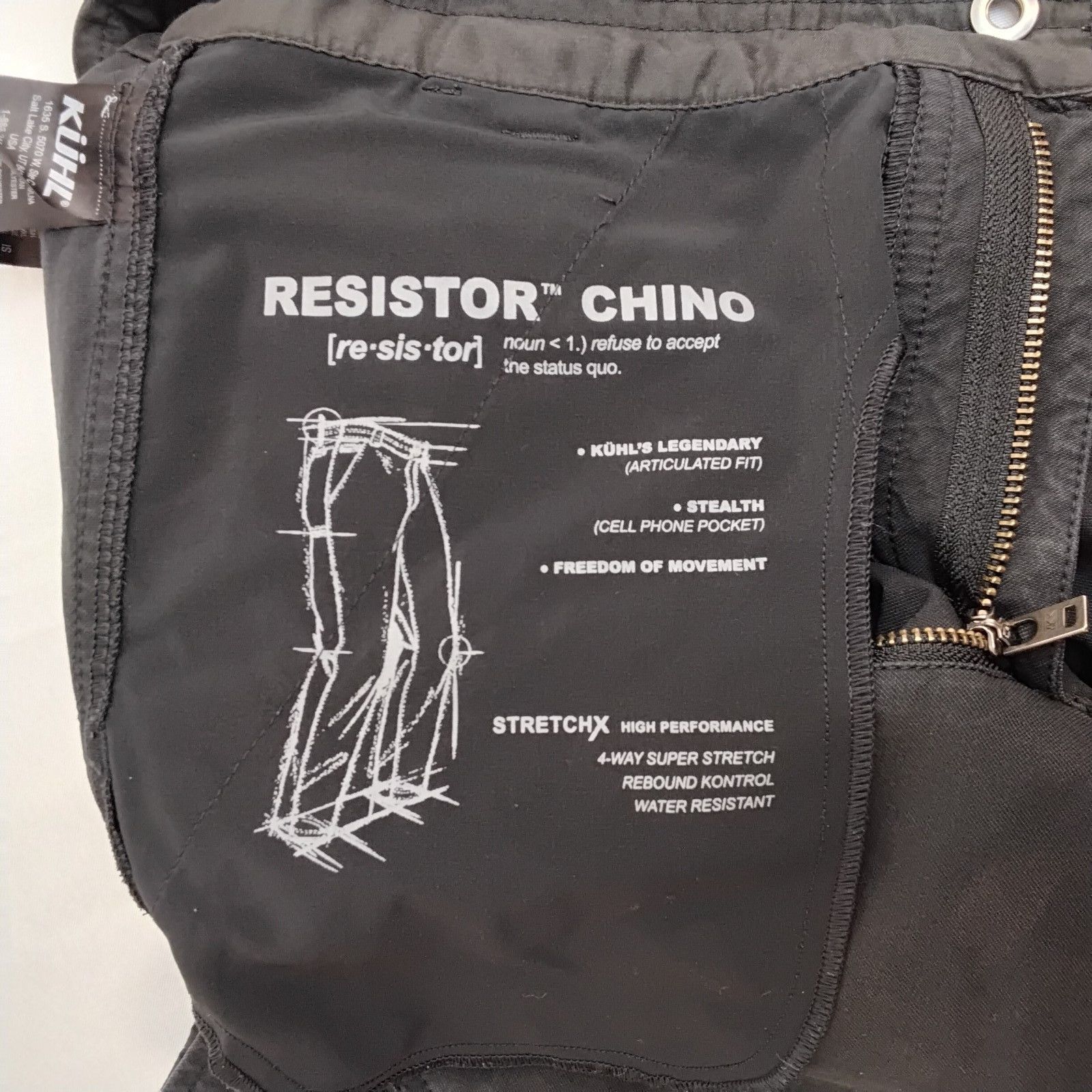 Kuhl Kuhl Resistor Chino Pants Men's 32x32 Black Stretch Denim Size US 32 / EU 48 - 8 Thumbnail