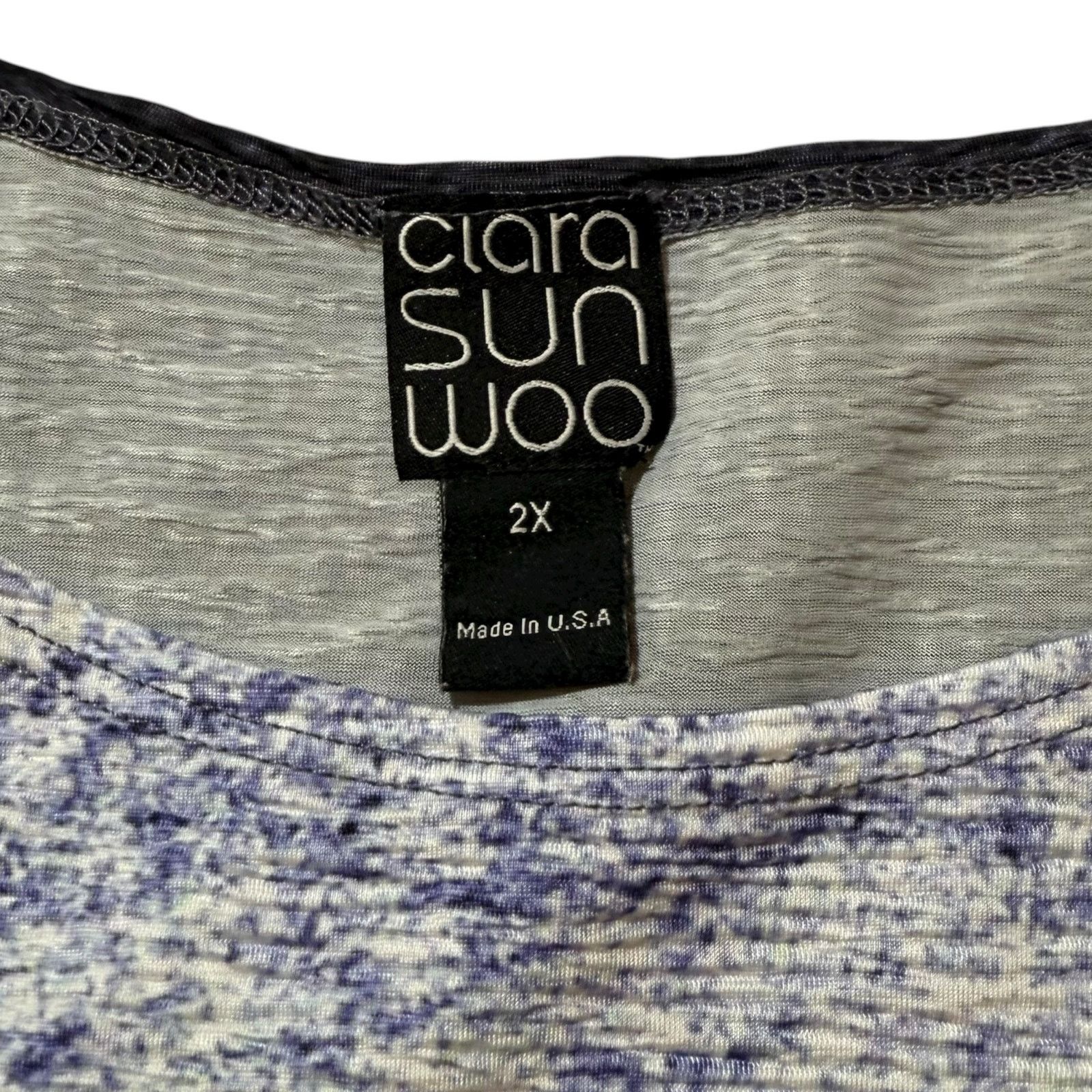 Other Clara Sunwoo Abstract Color Block Flowy Top Blue Purple 2X Size XXL / US 16-18 / IT 52-54 - 3 Thumbnail