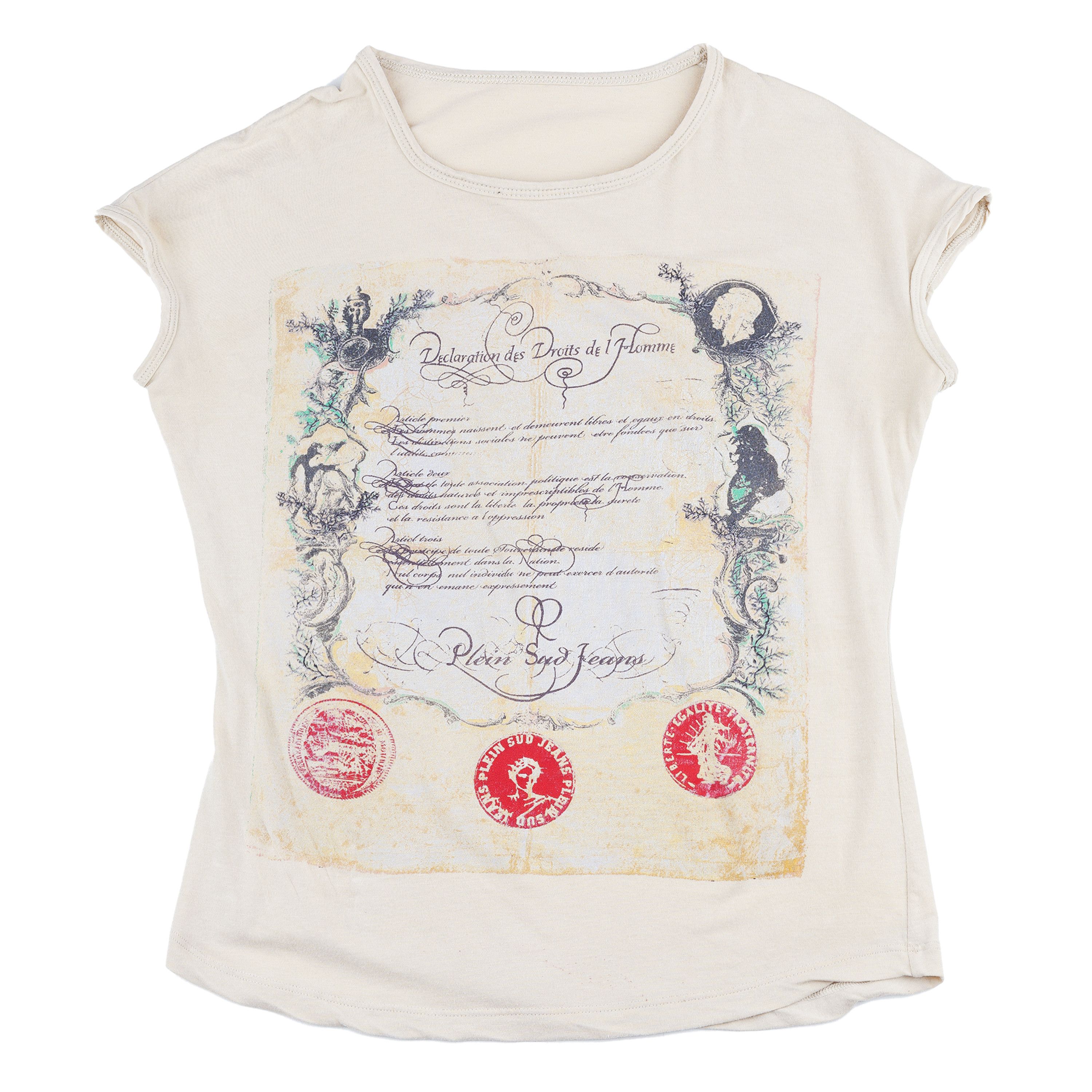 plein sud Plein Sud “Declaration des Droits de L’Homme” T-Shirt Size S / US 4 / IT 40 - 1 Thumbnail