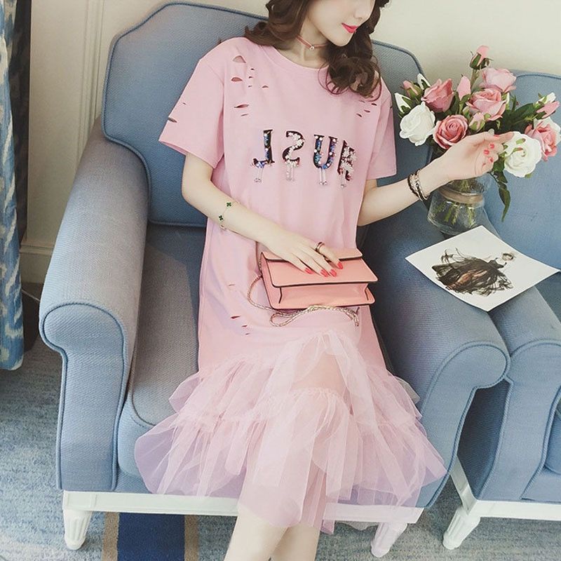 Other Pink MUSE maternity mesh layer dress Size M / US 6-8 / IT 42-44 - 1 Thumbnail