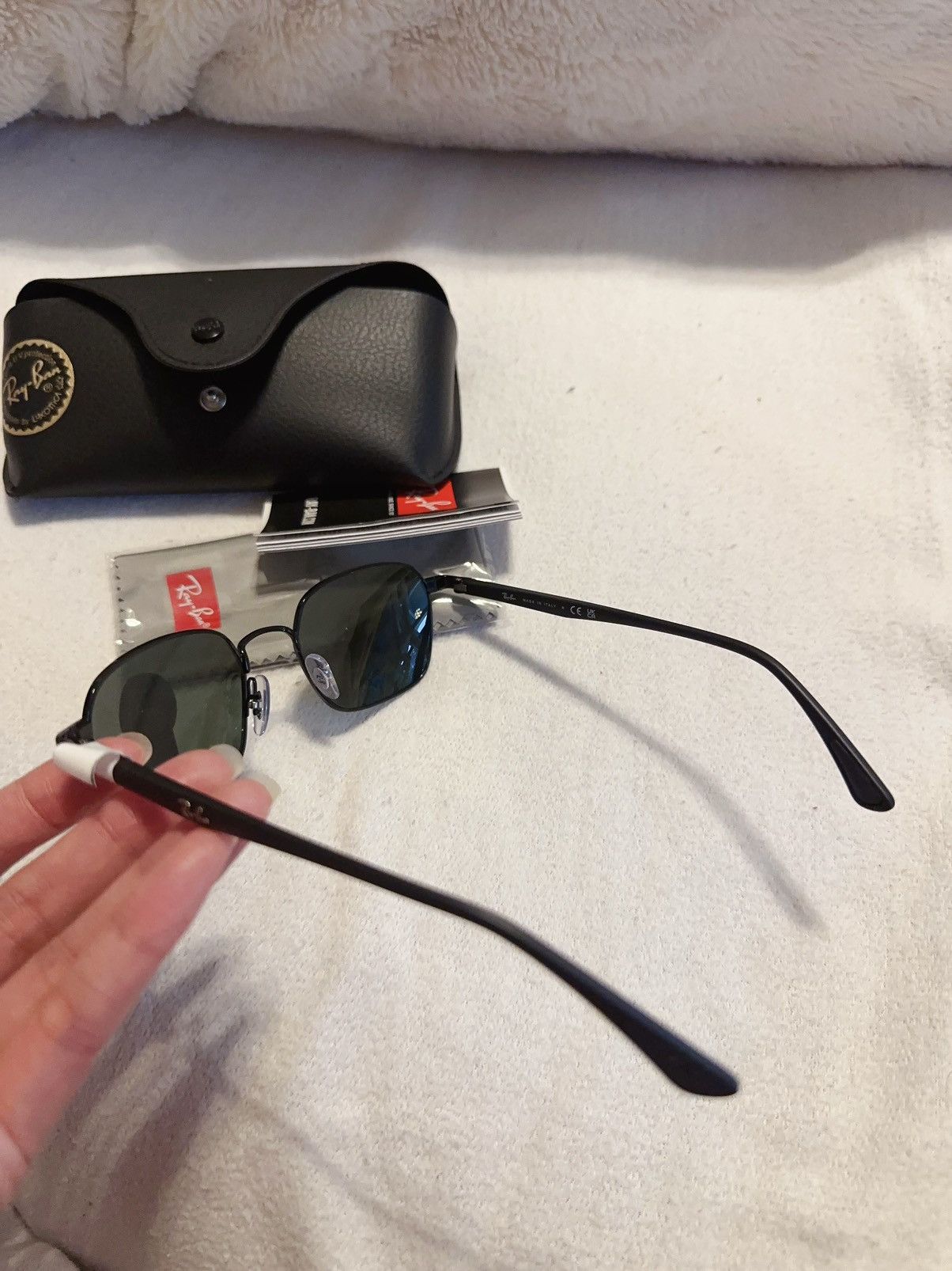 RayBan Ray-Ban RB3664 Semi Metal/Plastic black Frame green g-15 Size ONE SIZE - 7 Thumbnail