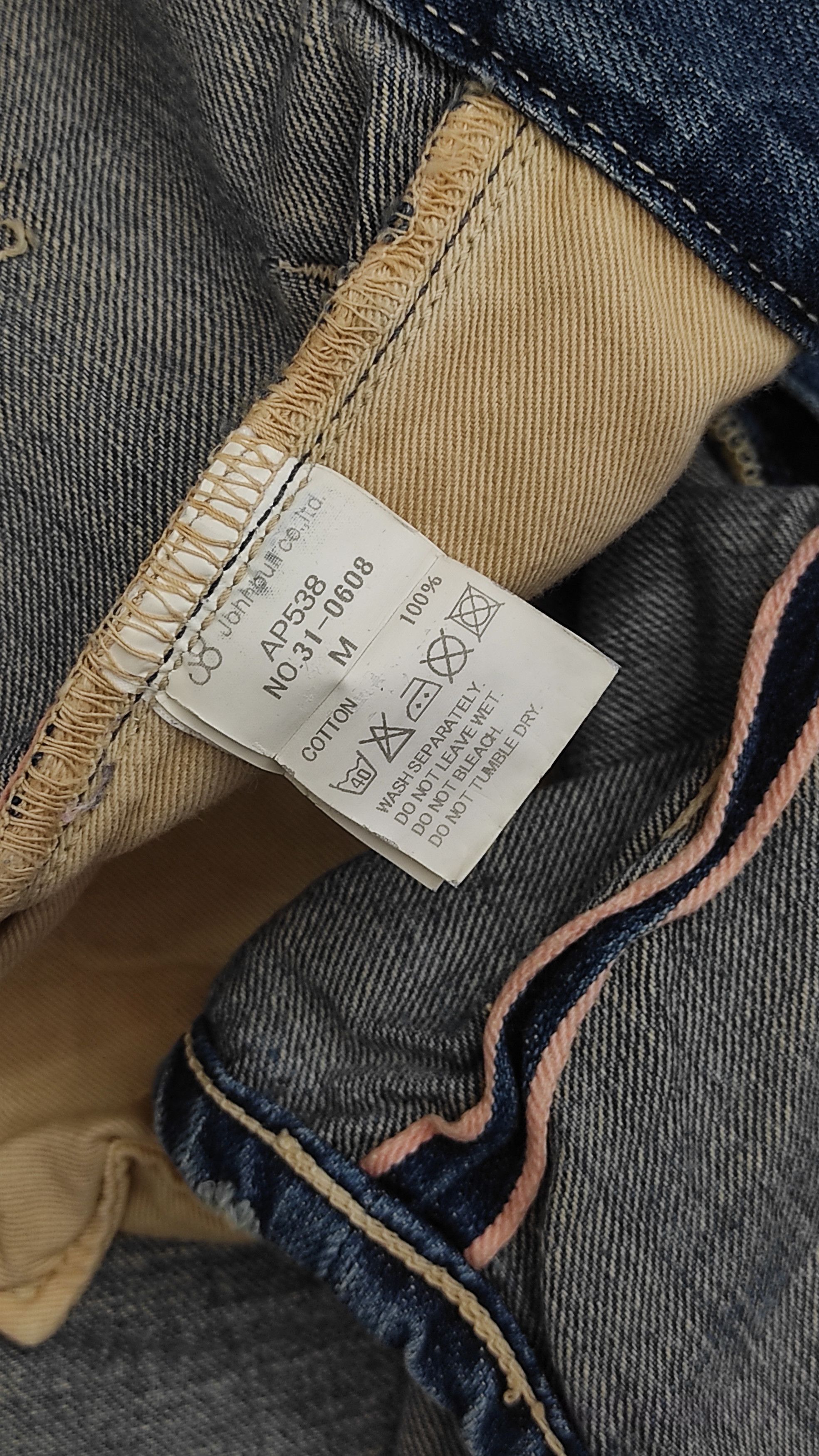 Japanese Brand × Johnbull × Vintage Selvedge jeans with buckle back and side tool's pocket Size US 33 - 3 Thumbnail