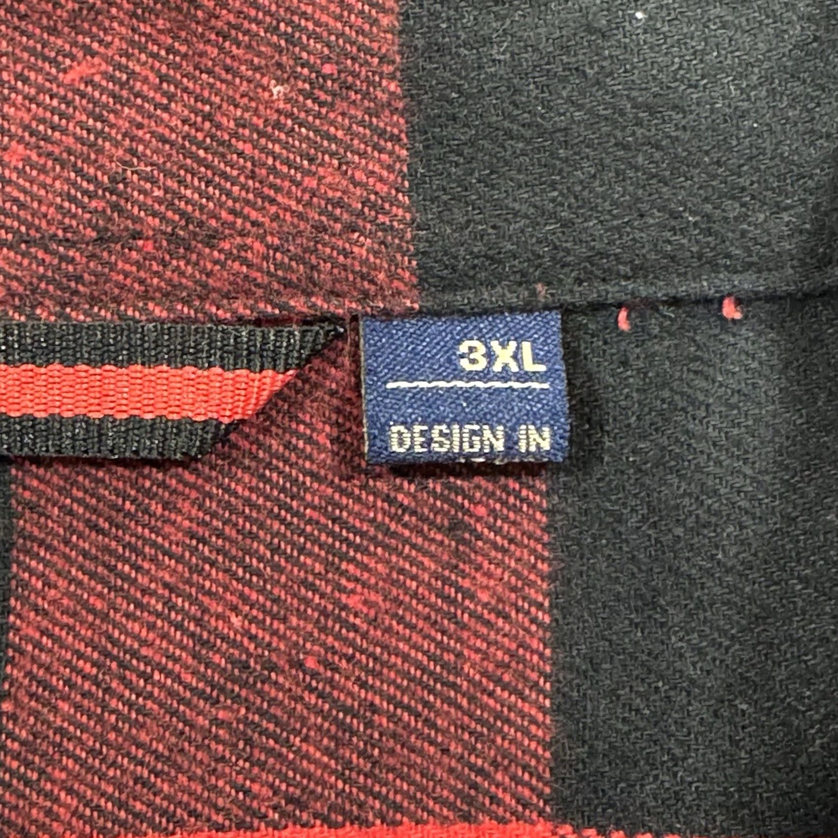 Vintage Western Red Black Buffalo Plaid Flannel Shirt Men 3XL Long Sleeve Button-Up Size US XXL / EU 58 / 5 - 4 Thumbnail