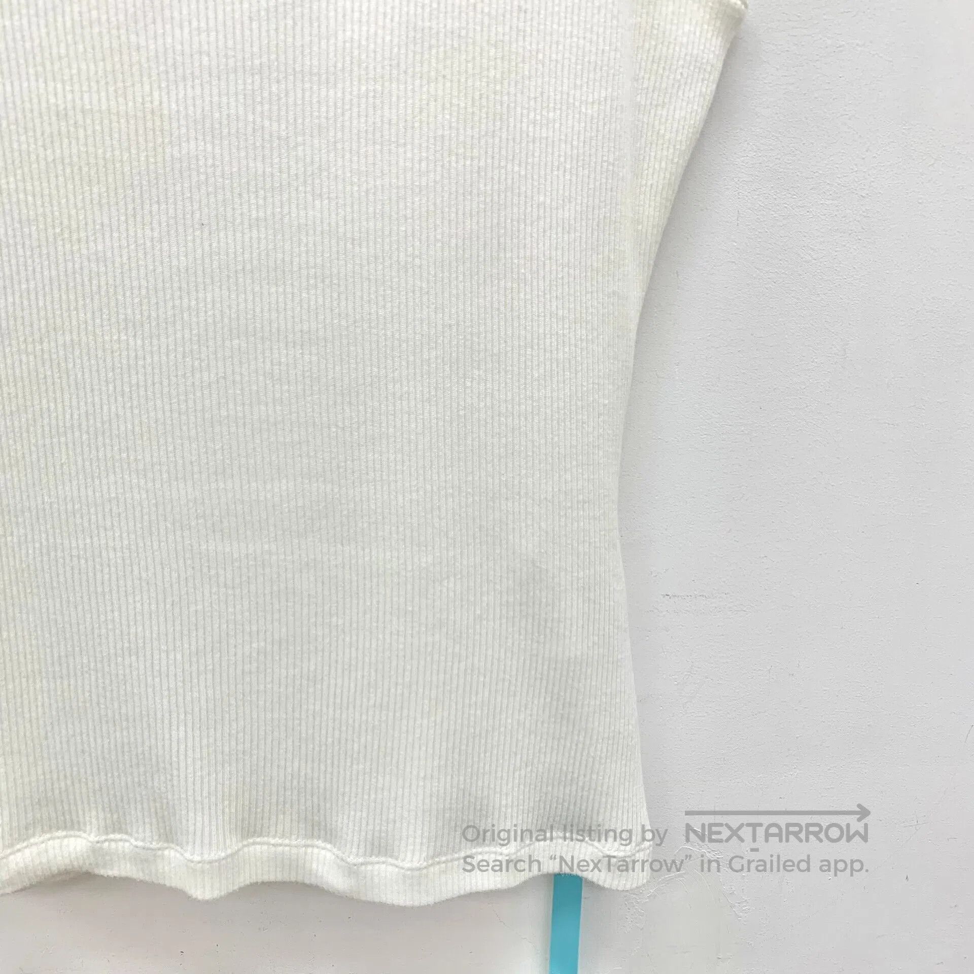 Loewe Loewe White cotton round neck sleeveless knitted vest with Size L / US 10 / IT 46 - 4 Thumbnail