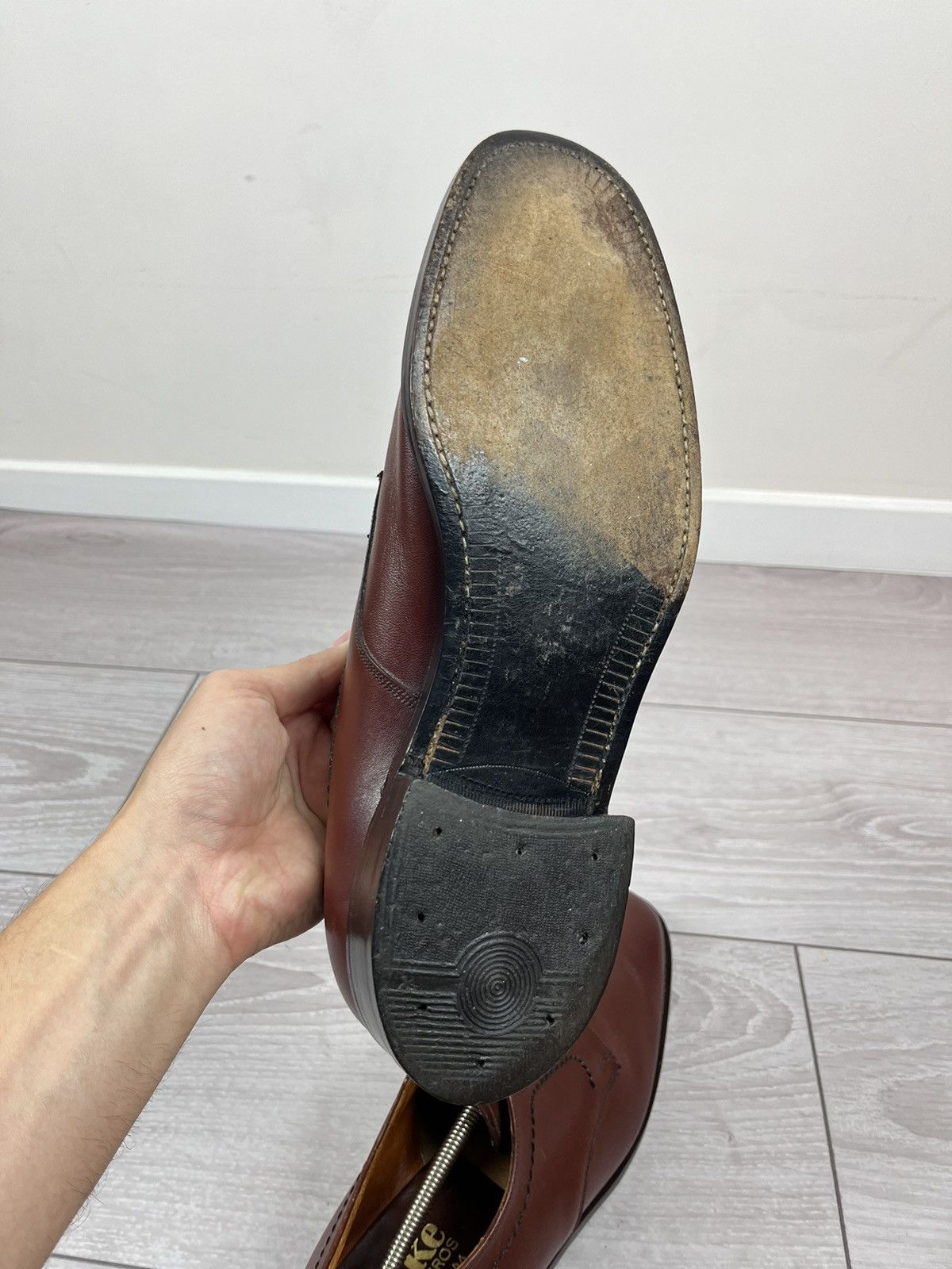 Loake Loake England Vintage Brown Leather Derby Shoes Boots Size US 12 / EU 45 - 9 Thumbnail