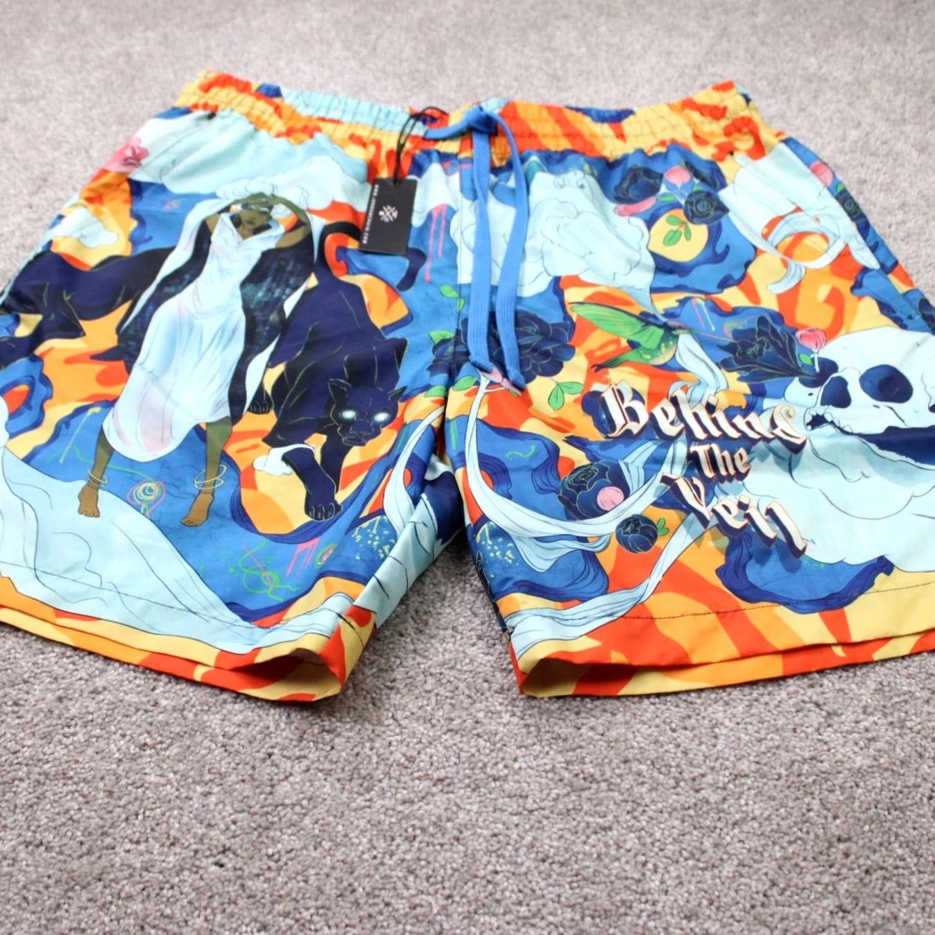 Jordan Craig Jordan Craig Legacy Edition Shorts Bermuda Mens 2XL XXL Multicolor Geometric Logo Athletic Casual Summer Spring NWT Size US 39 - 2 Thumbnail