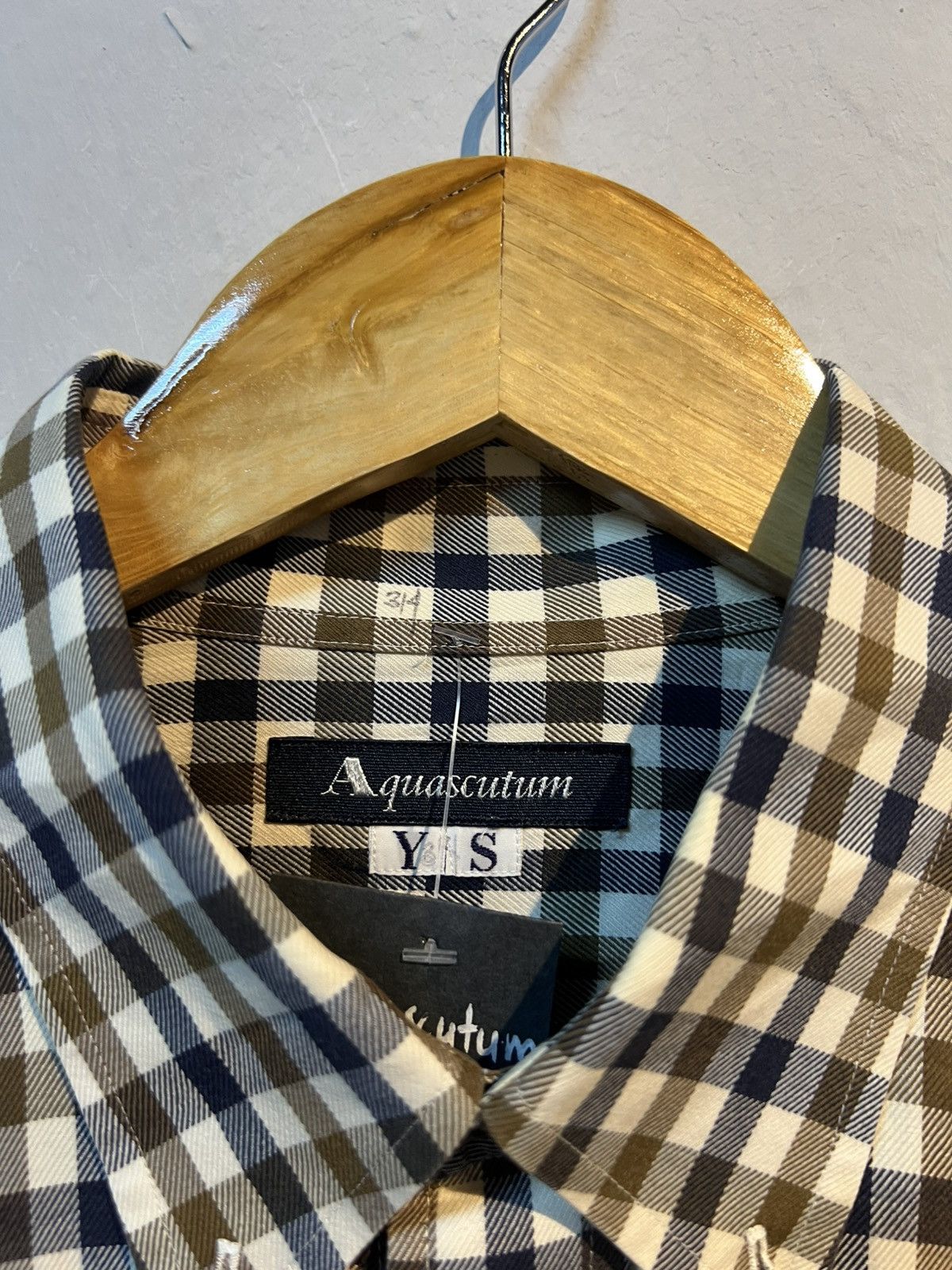 Aquascutum × Vintage Aquascutum Signature Chekered Button Shirt Size US L / EU 52-54 / 3 - 2 Thumbnail