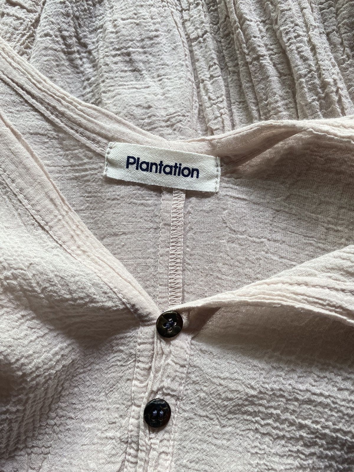 Issey Miyake Plantation Crinkled Baby Pink Tunic Size ONE SIZE - 7 Thumbnail