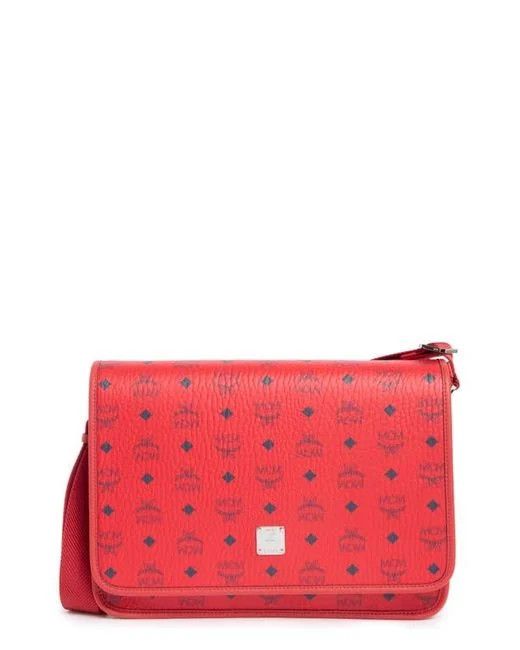 MCM o1mt1gz0225 Size: OS / Messenger Medium Bag in Red Size ONE SIZE - 1 Thumbnail