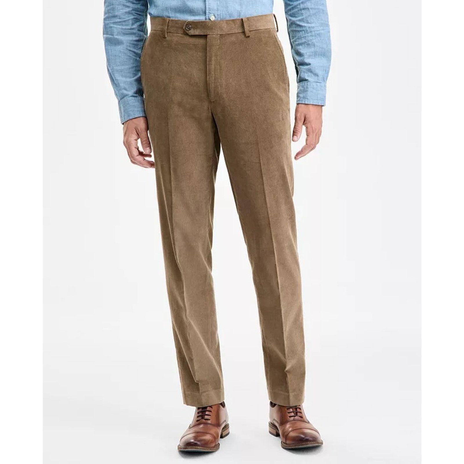 Tommy Hilfiger Tommy Hilfiger Men's Taupe Solid Corduroy Pants Size 40x30 Size US 40 / EU 56 - 1 Thumbnail