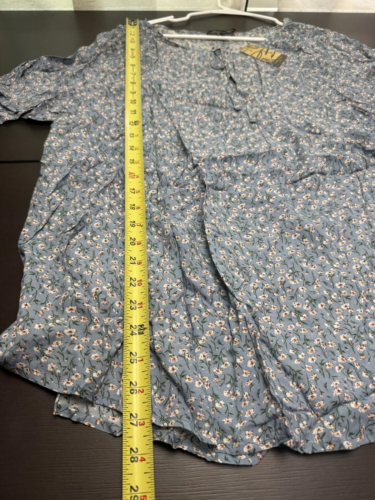 Other Suzanne Betro 3X Ditsy Floral Boho Blouse Long Size 3XL / US 20-22 - 4 Thumbnail