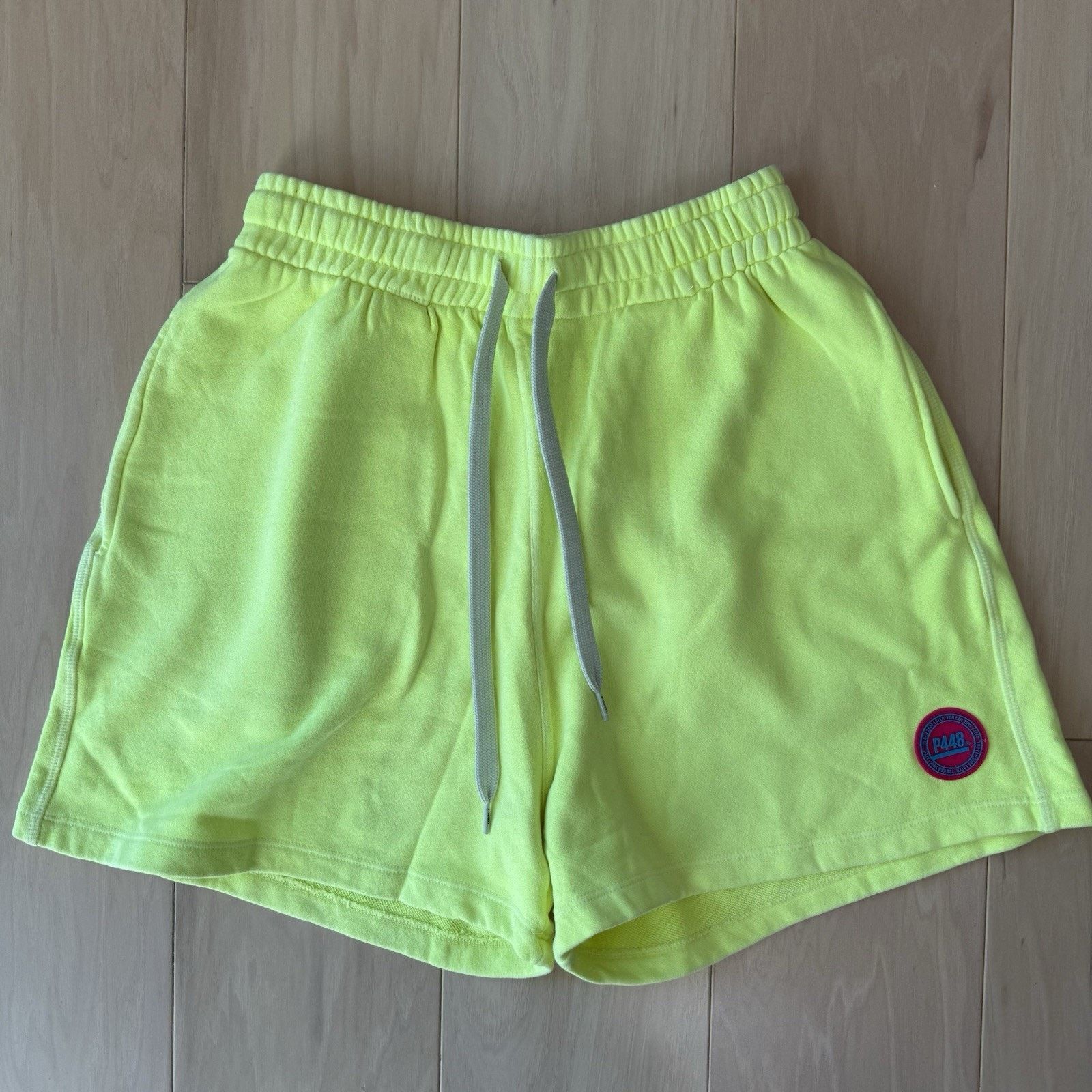 P448 P448 Shorts Medium Neon Green Fleece Summer Streetwear Size US 28 / EU 44 - 3 Thumbnail