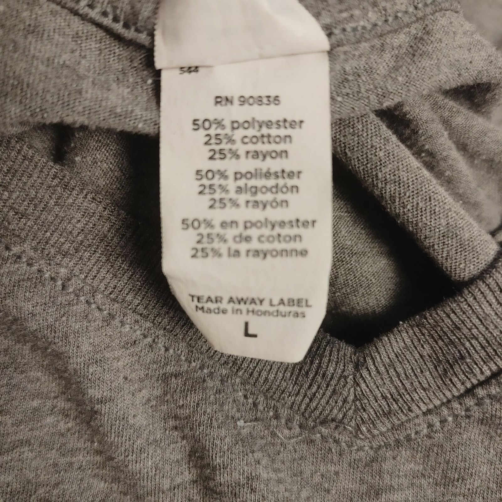 Other District Made - Women's LG Gray Short Sleeve V-Neck "Boss" Size L / US 10 / IT 46 - 4 Thumbnail