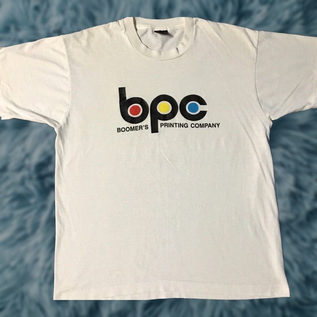 CO VINTAGE Boomers Printing Co Faded Shirt L White Men T-Shirt 80s 90s Surf Skate Grunge USA California Lincoln Nebraska Shirt Boys Mens Size US L / EU 52-54 / 3 - 1 Thumbnail
