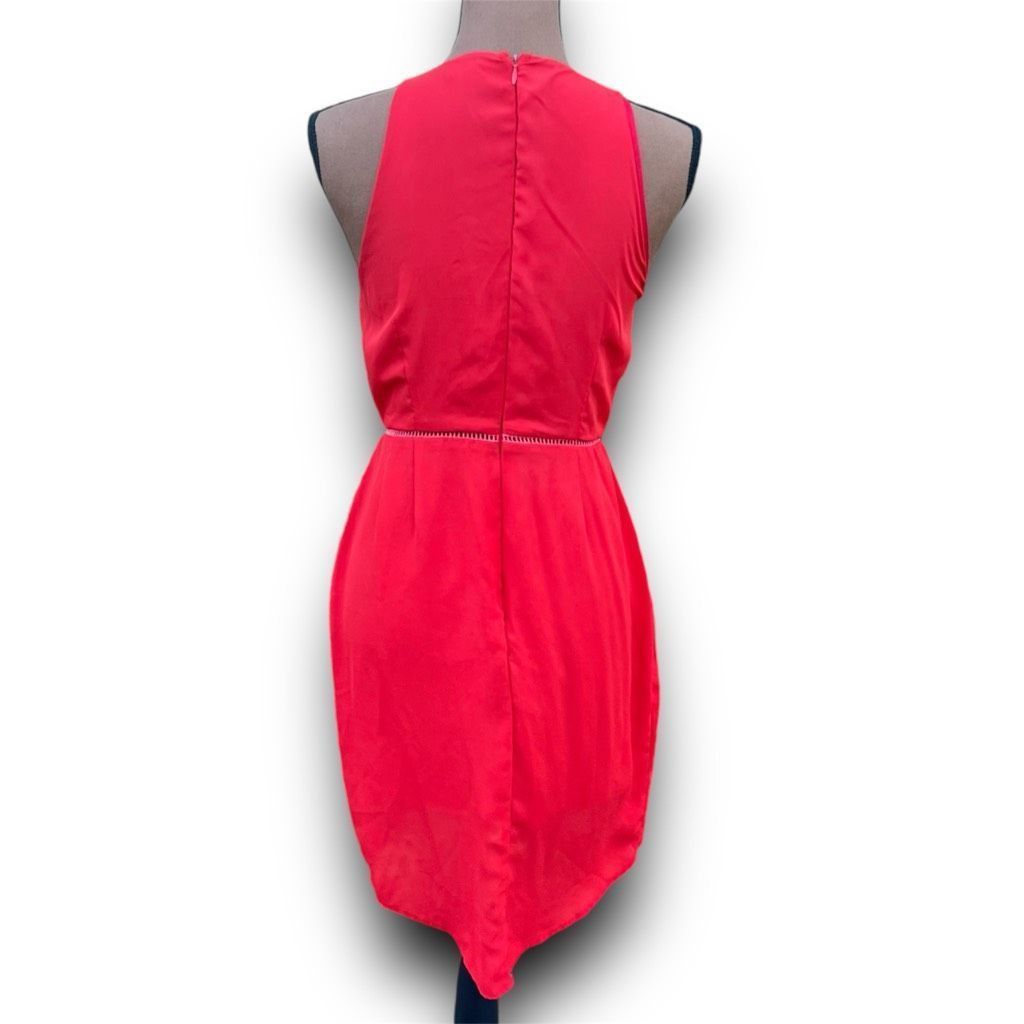 Other Sienna Sky Vibrant Red Dress Eyelet Details Throughout Bodic Size S / US 4 / IT 40 - 6 Thumbnail