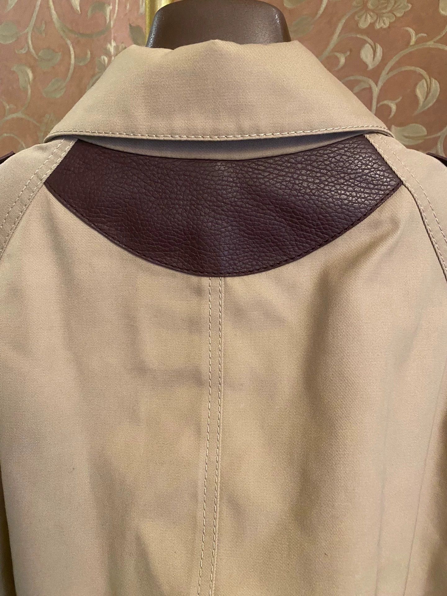 Tod's TODS UK Trench Coat Leather Trim Faux Fur Lined XL Size US XL / EU 56 / 4 - 6 Thumbnail