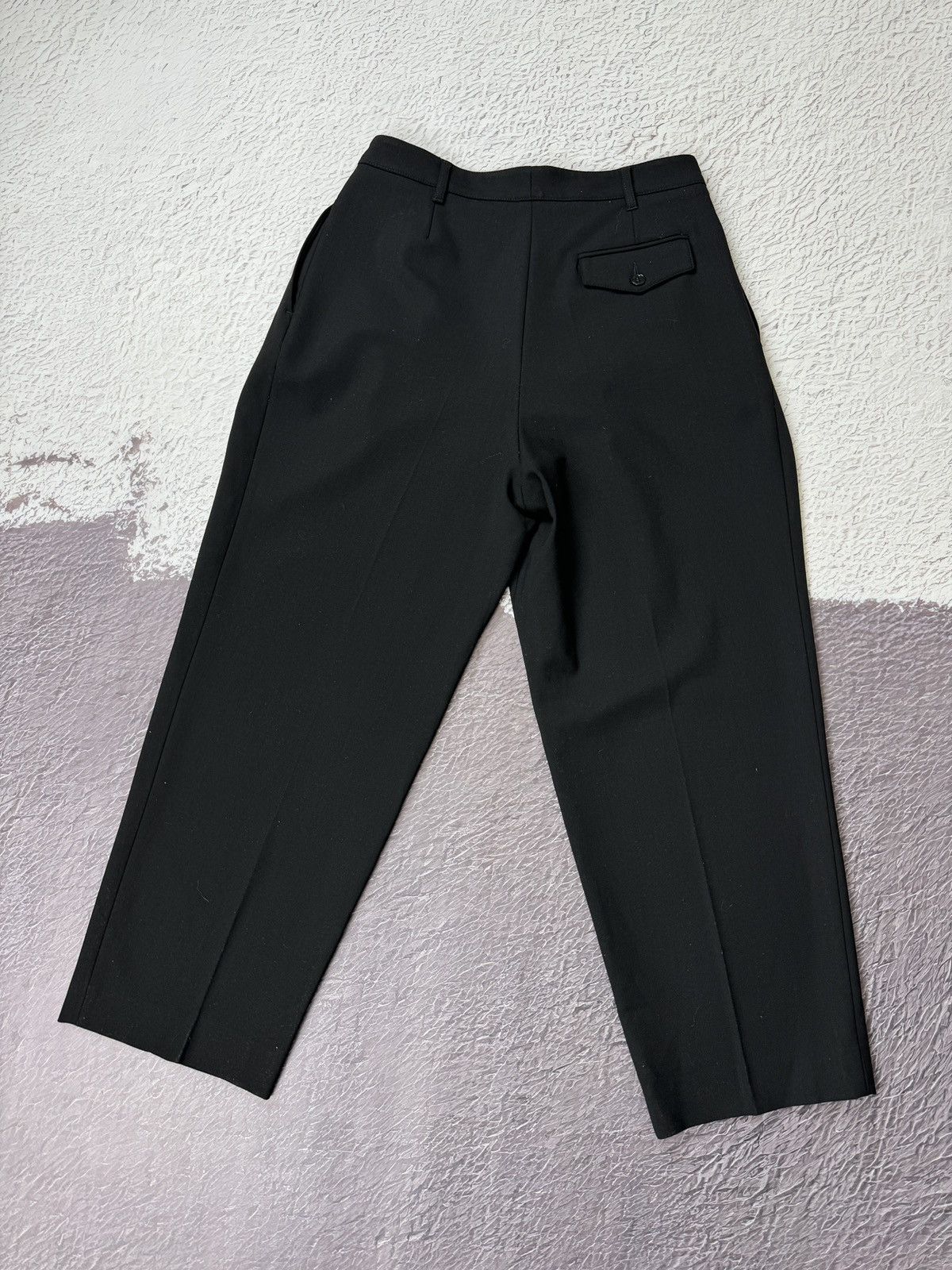 Etro Etro black wool wide classic dress pants made in Italy Size 27" / US 4 / IT 40 - 10 Thumbnail