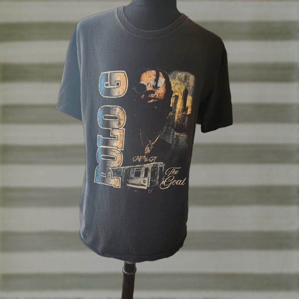 Vintage Polo G The GOAT Capalot Hip Hop Rap Tee Style Graphic T-Shirt Mens Size L Black Size US L / EU 52-54 / 3 - 1 Thumbnail
