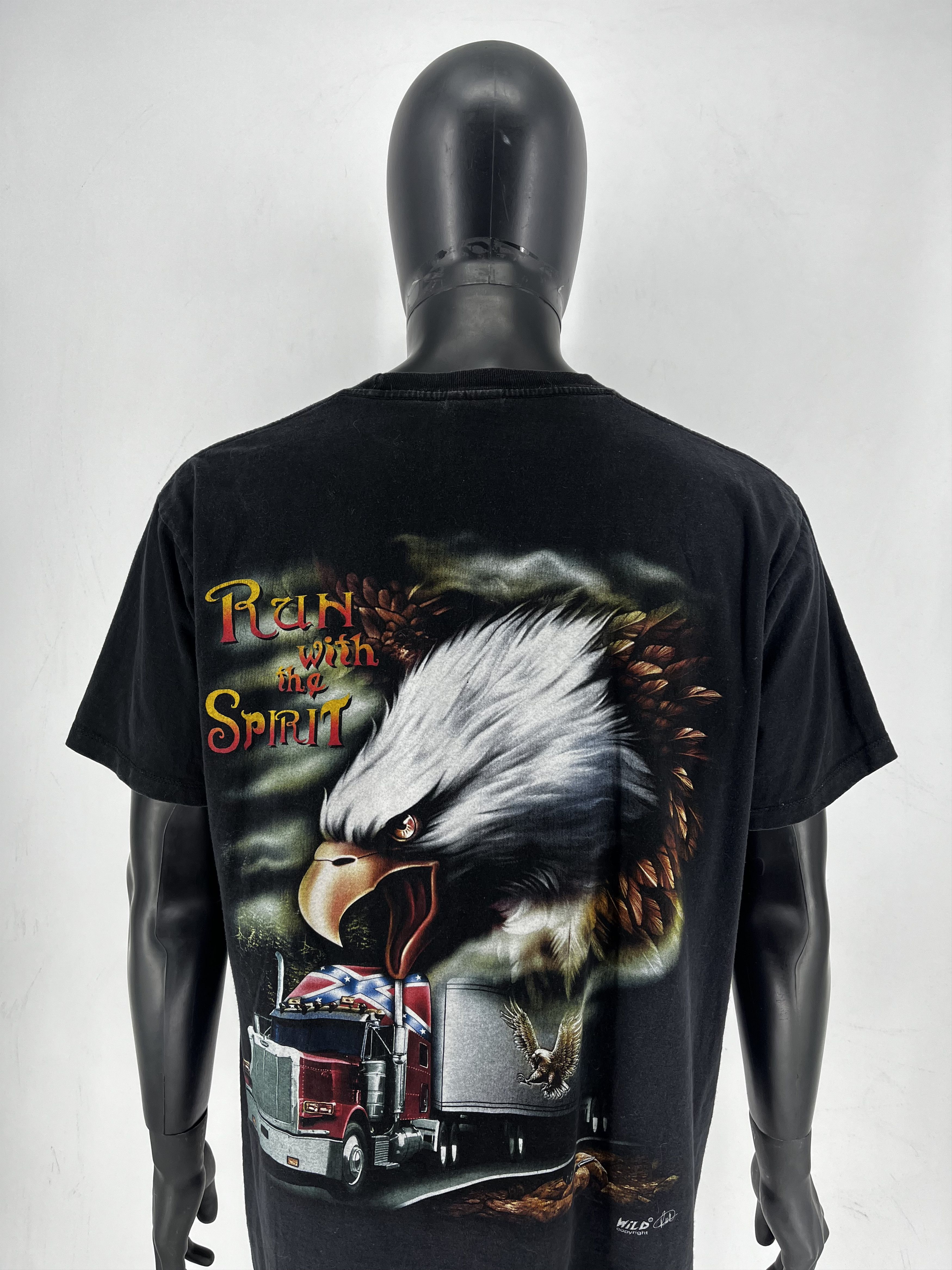 Band Tees Vintage America Eagle On the Sky Double Side Overprinted Tee Size US XL / EU 56 / 4 - 7 Thumbnail