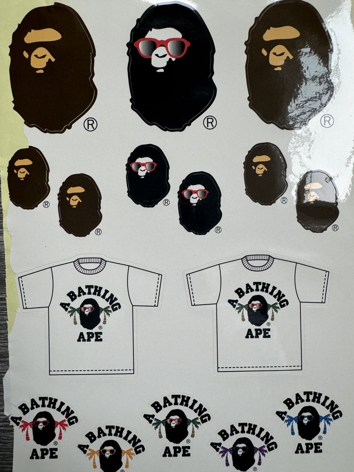 Bape A Bathing Ape 2008 Sticker Sheet Brand New Vintage Nigo Rare Size ONE SIZE - 3 Thumbnail