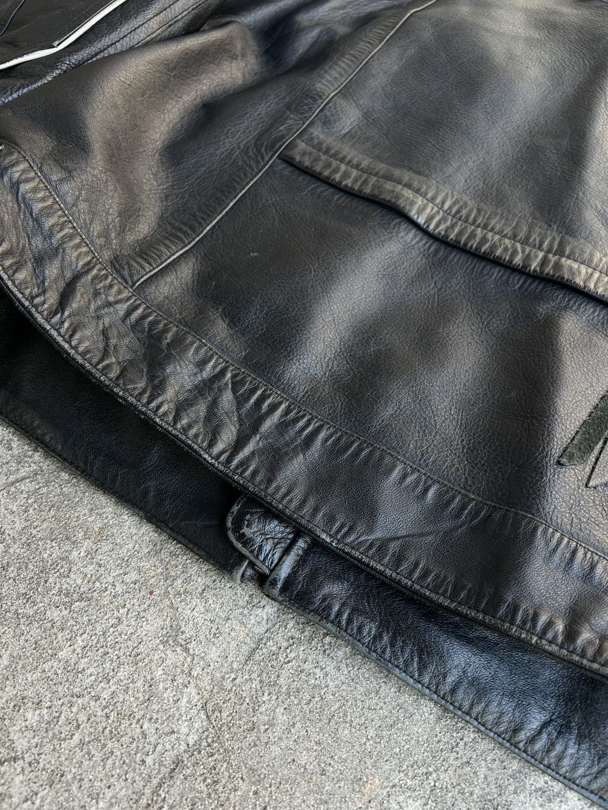 Harley Davidson × West Coast Choppers Crazy Vintage Harley Davidson Leather Jacket Big Logo Rare Size US L / EU 52-54 / 3 - 14 Thumbnail