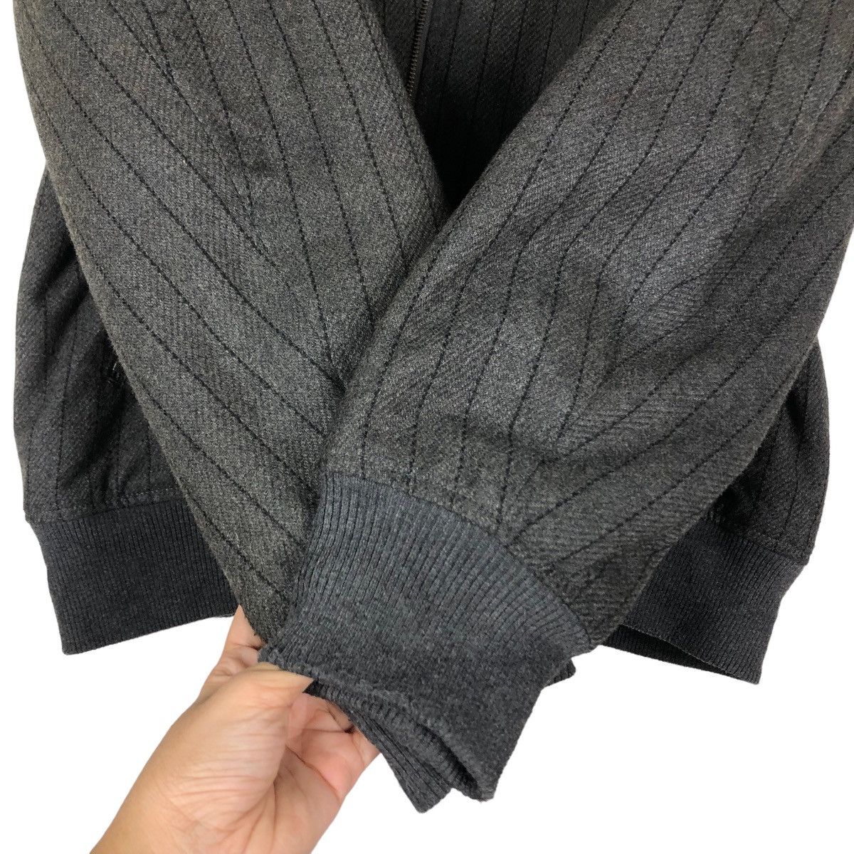 Japanese Brand 🔥Vintage Bomber Jacket Wool Striped GU Japan Issey Miyake Size US XL / EU 56 / 4 - 15 Thumbnail