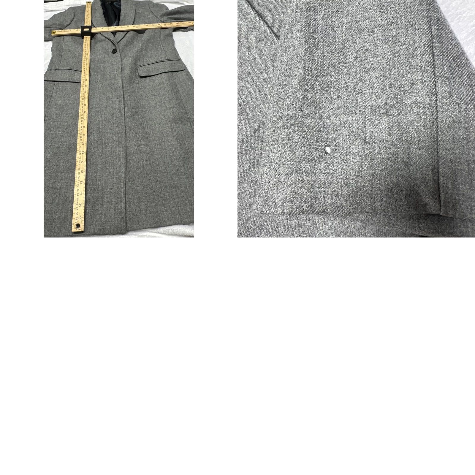 J.Crew J.CREW Wool Long Dress Coat Womens 14 Gray Topcoat 36in Pit/length 19in Size XL / US 12-14 / IT 48-50 - 8 Thumbnail