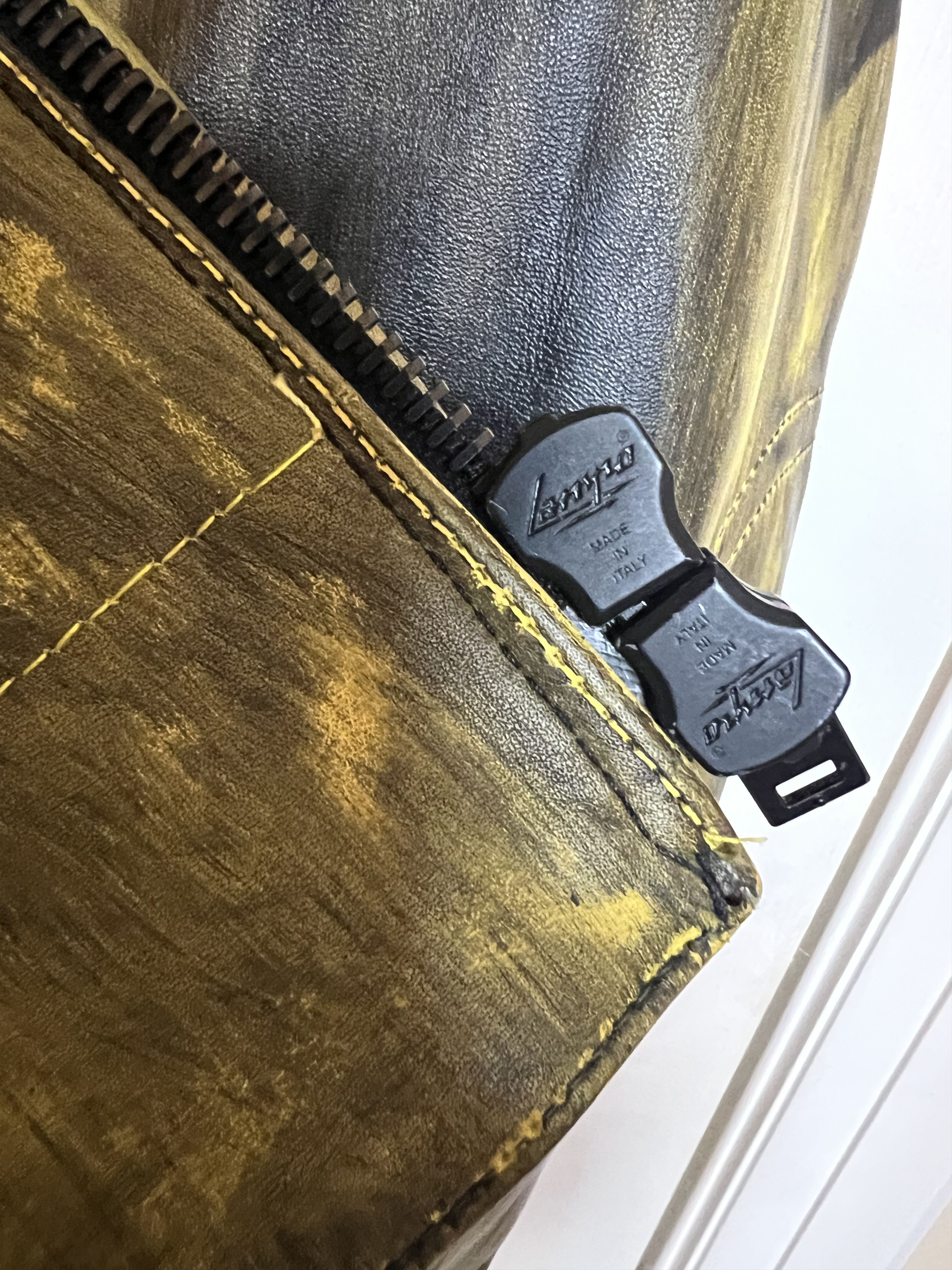 Acne Studios Acne Studios FW22 Hand Painted Yellow Leather Jacket sz 48 Size US M / EU 48-50 / 2 - 7 Thumbnail