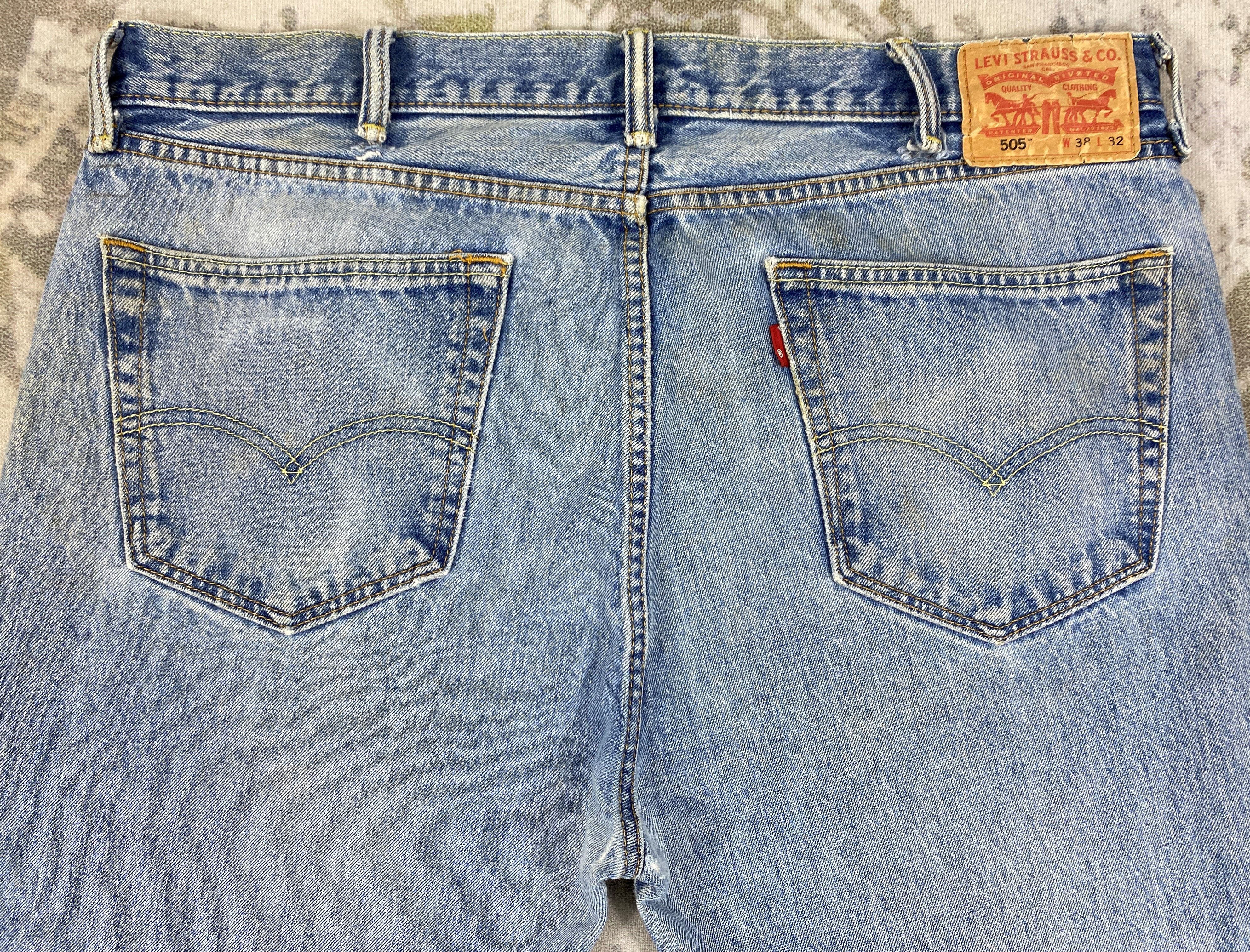 Levi's Mid Blue Wash Vintage Levi's 505 Jeans 40x31 Denim JN1907 Size US 40 / EU 56 - 4 Thumbnail
