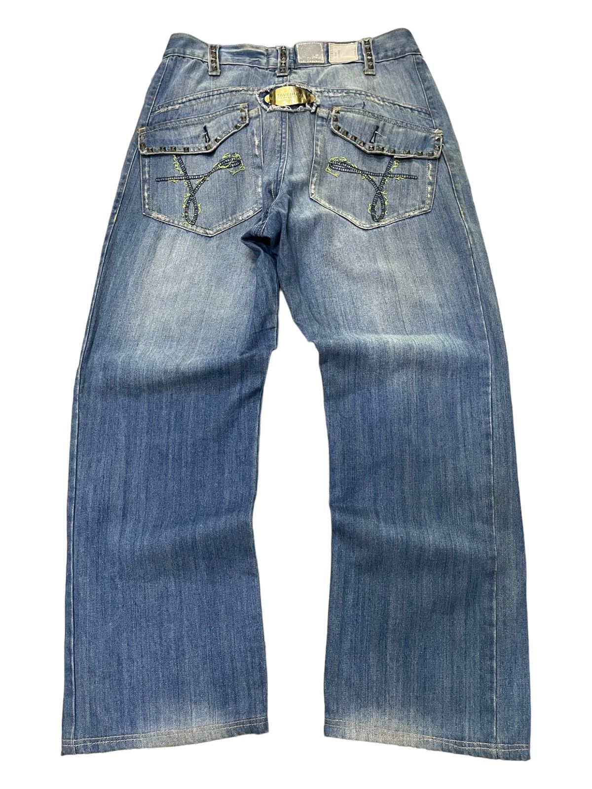 Hysteric Glamour × Taverniti Taverniti Baggy Loose Studded Jeans Size US 32 / EU 48 - 2 Thumbnail