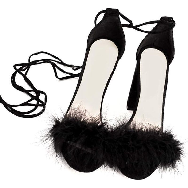 Other Richealnana Women's 5.5 Black Faux Suede 4.5" Heel Shoes Size US 5.5 / IT 35.5 - 2 Thumbnail