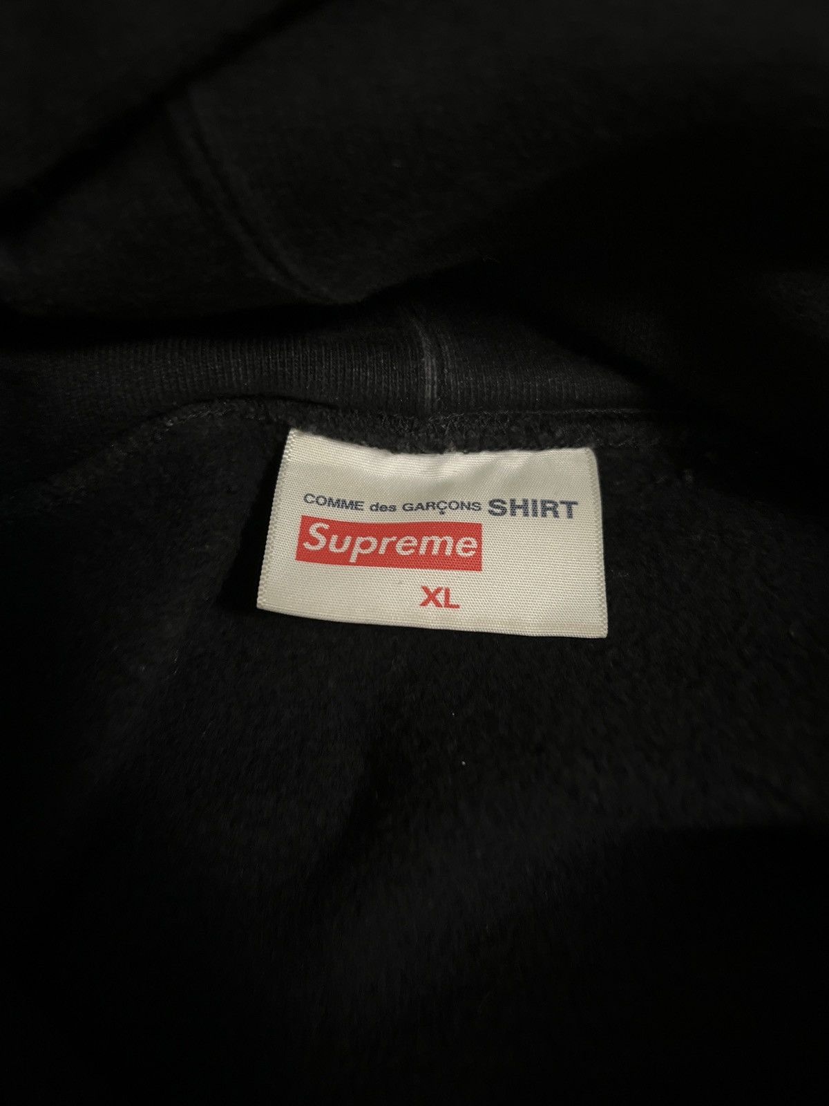 Comme des Garcons SHIRT × Supreme Split Box Logo Hoodie Size US XL / EU 56 / 4 - 4 Thumbnail