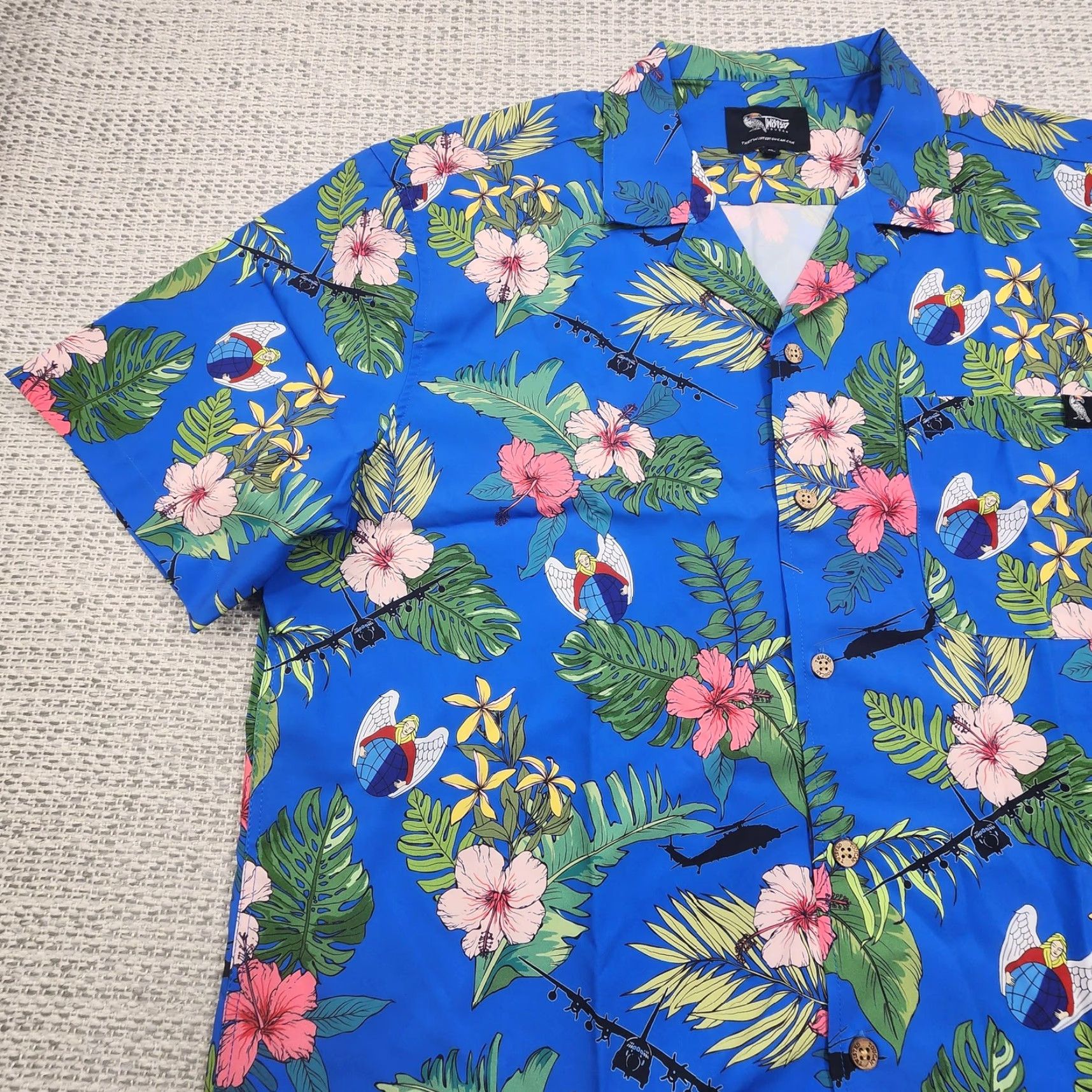 Twisted X Twisted Tucan Shirt Mens XL Blue Hawaiian Button Up Short Sleeve Floral Size US XL / EU 56 / 4 - 3 Thumbnail