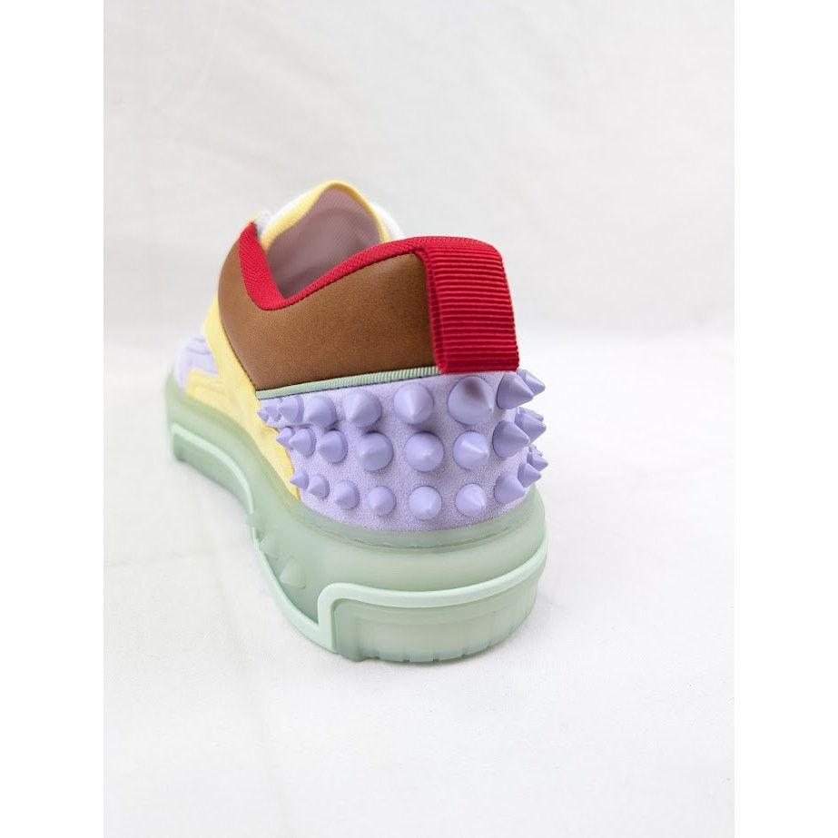 Christian Louboutin o1rshd1 Calf Astrol Loubi Flat Sneakers Studio Green/Lilac Size US 12 / EU 45 - 10 Thumbnail