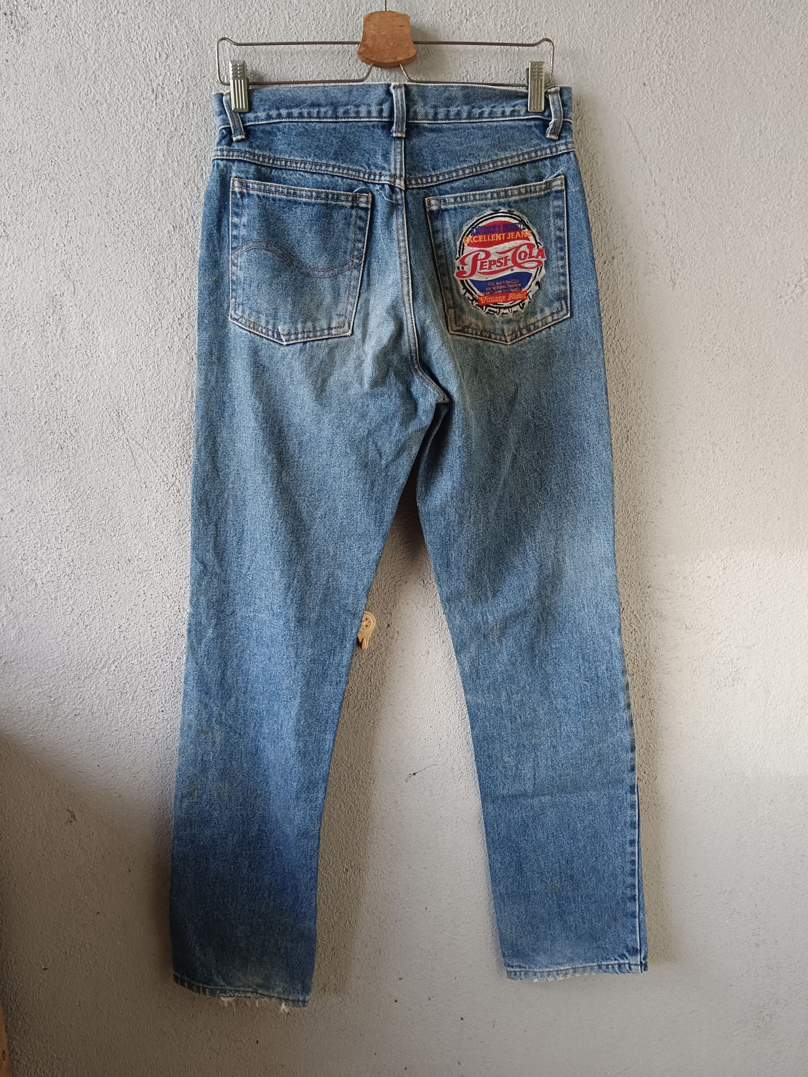 Coca Cola × Pepsi Vtg Pepsi Cola Jeans size 30x 32 Made in Japan Size US 30 / EU 46 - 6 Thumbnail