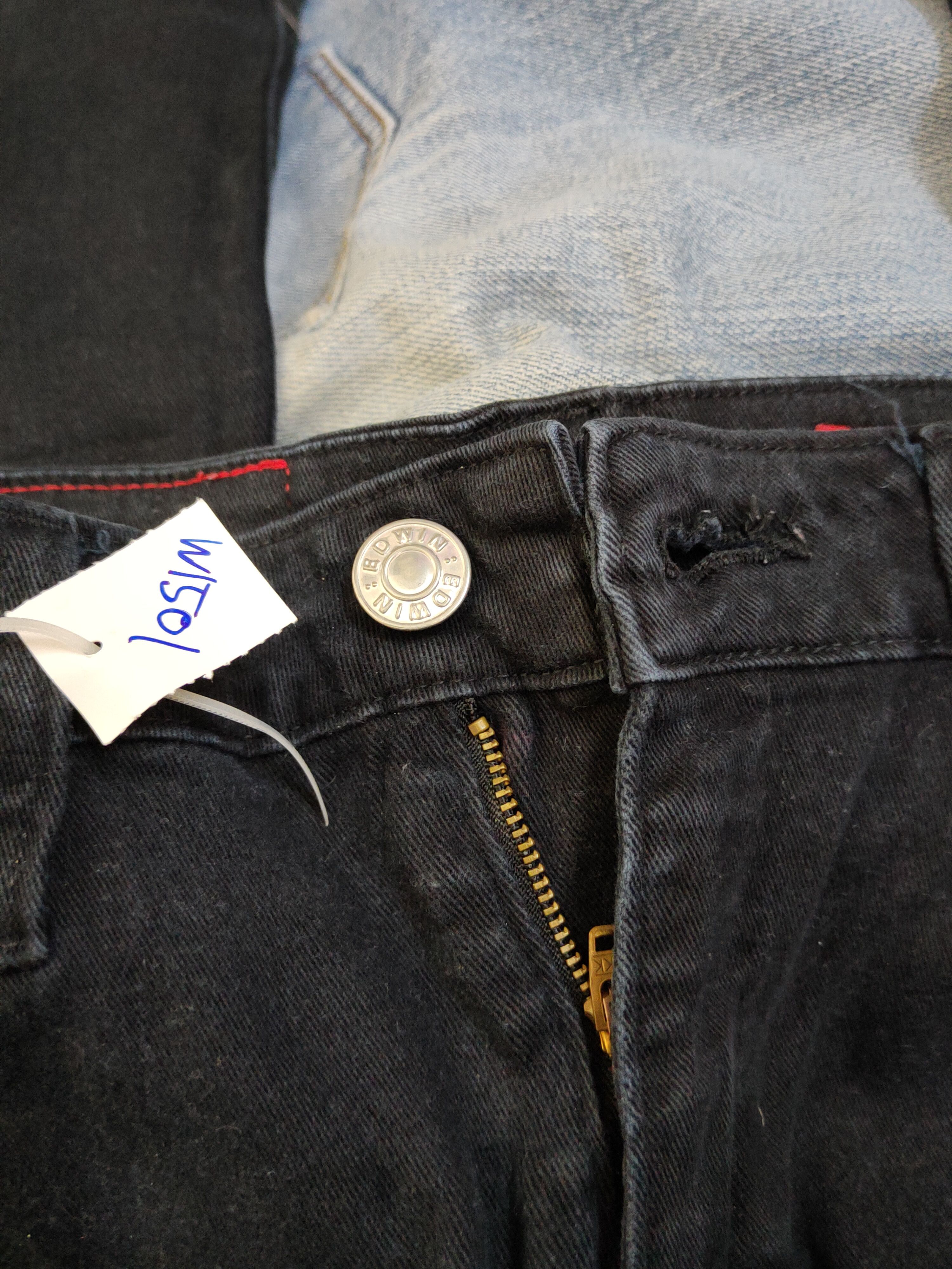 Edwin Edwin Black Distressed Ripped denim Jeans #W1501 Size US 30 / EU 46 - 18 Thumbnail