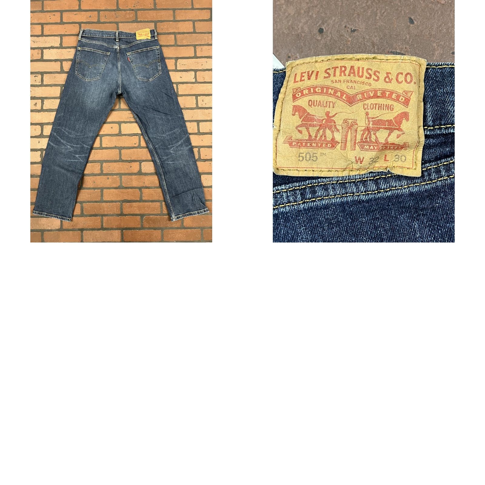 Levi's VINTAGE Levi’s 505 Jeans Dark Wash 32x30 Men Medium? Size US 32 / EU 48 - 8 Thumbnail