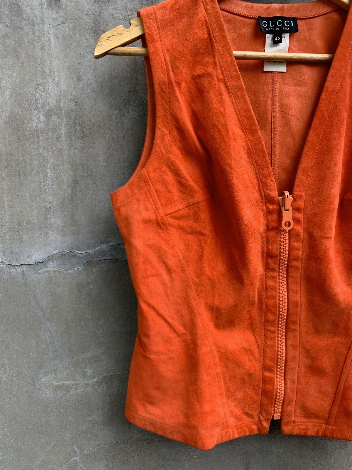 Gucci 1996 Tom Ford Era Vera Pelle Reversible Leather Vest Size US XS / EU 42 / 0 - 2 Thumbnail